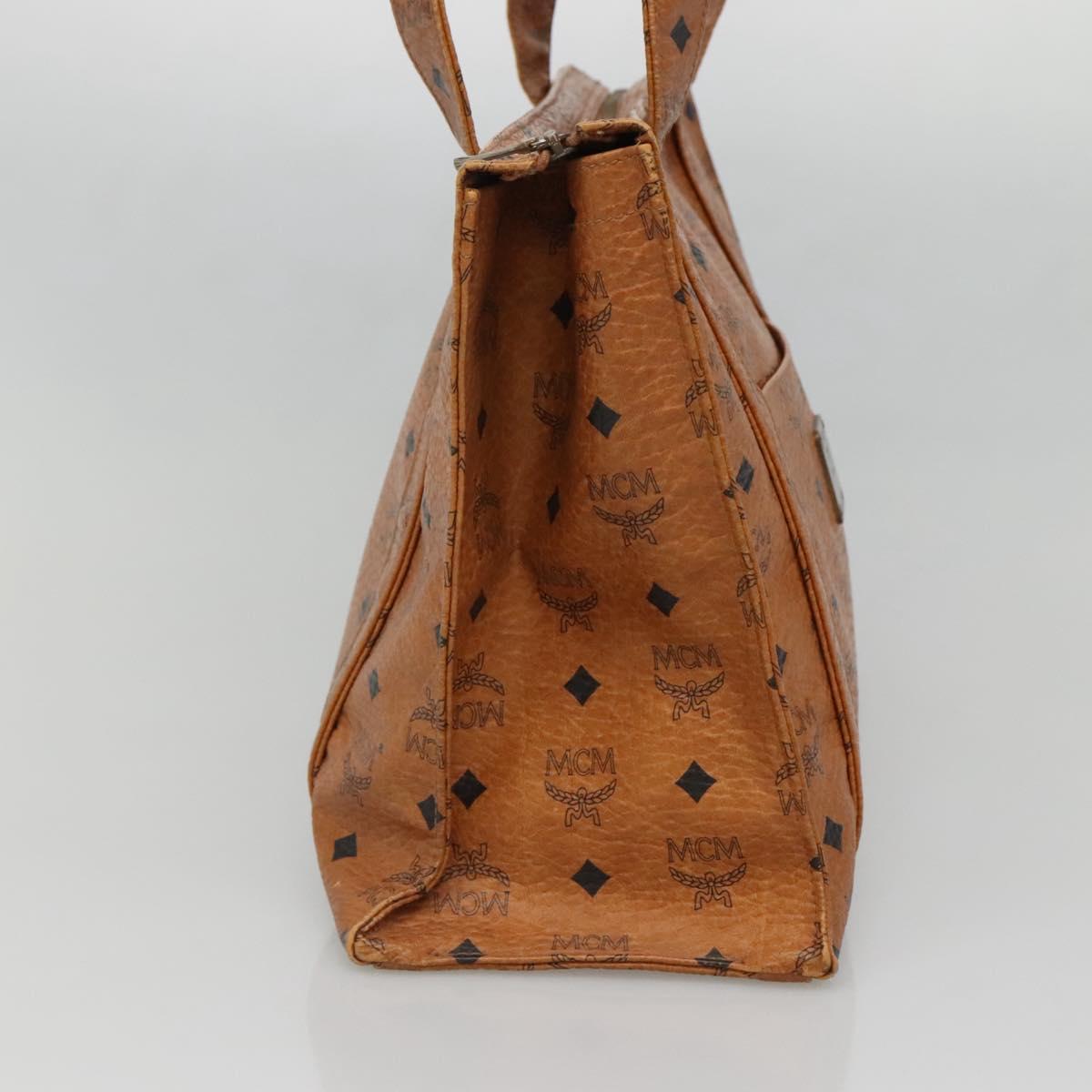 MCM Logogram Vicetos Shoulder Bag PVC Leather Brown Auth BA3979
