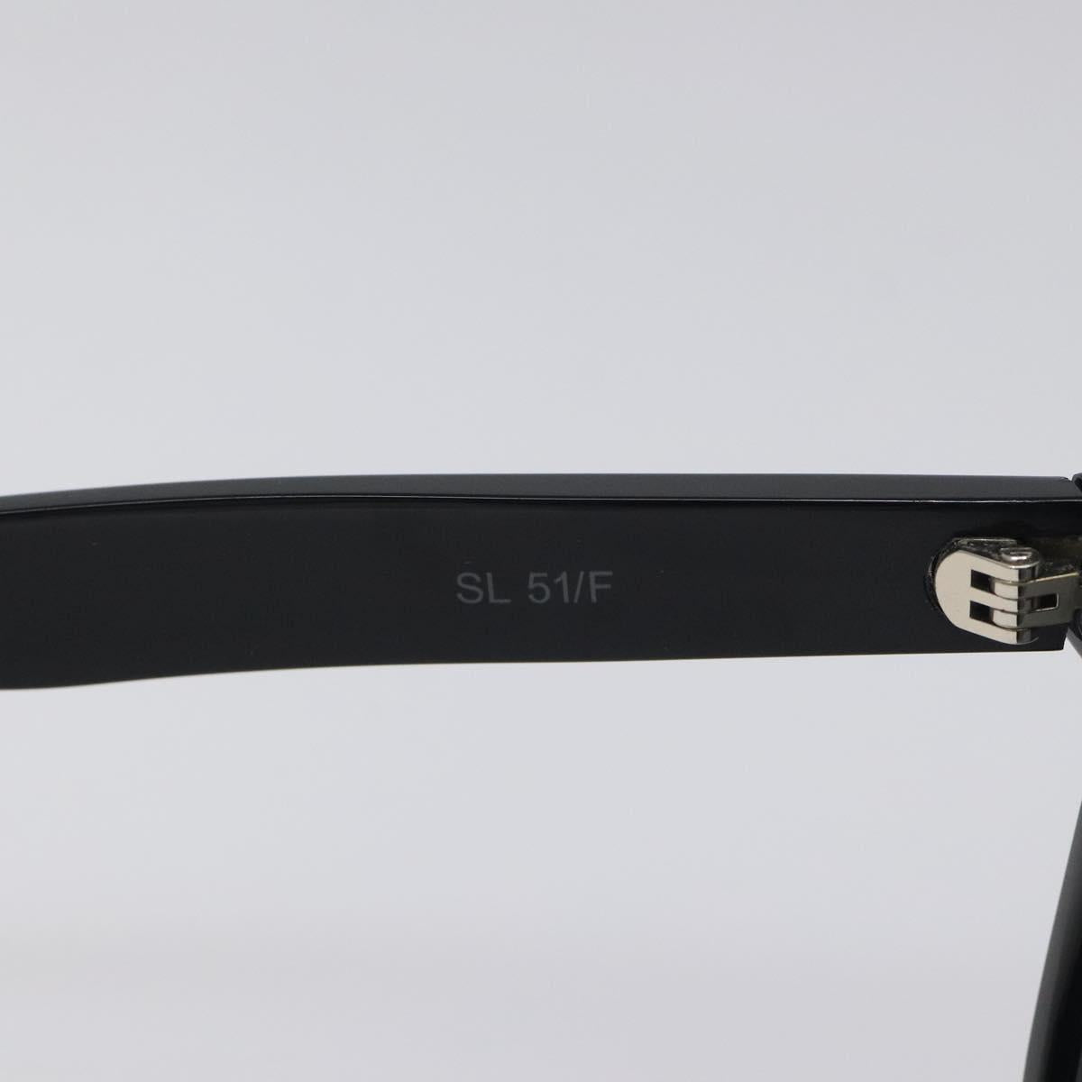 SAINT LAURENT Sunglasses Plastic Black Auth BA3984