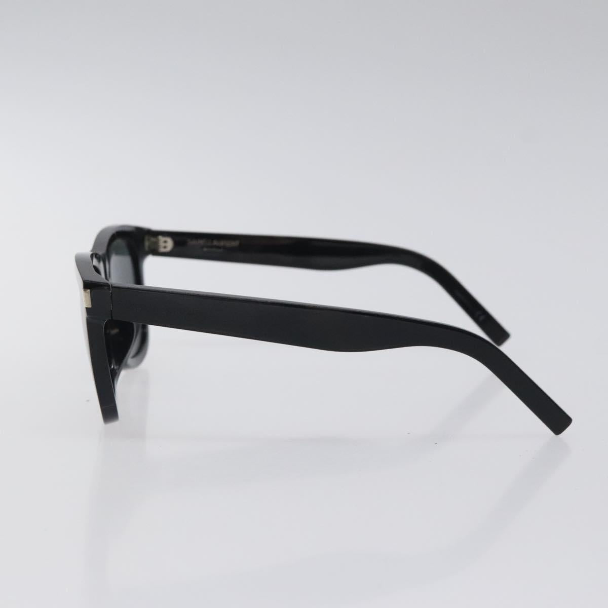 SAINT LAURENT Sunglasses Plastic Black Auth BA3984