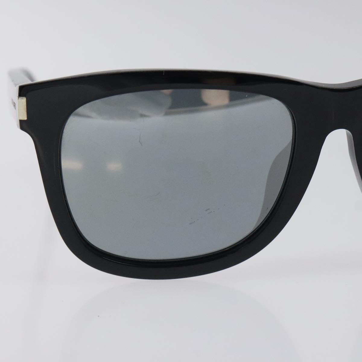 SAINT LAURENT Sunglasses Plastic Black Auth BA3984