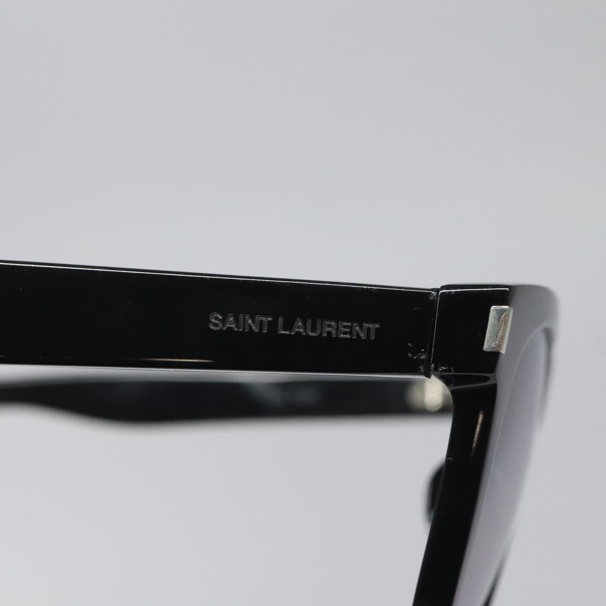 SAINT LAURENT Sunglasses Plastic Black Auth BA3984