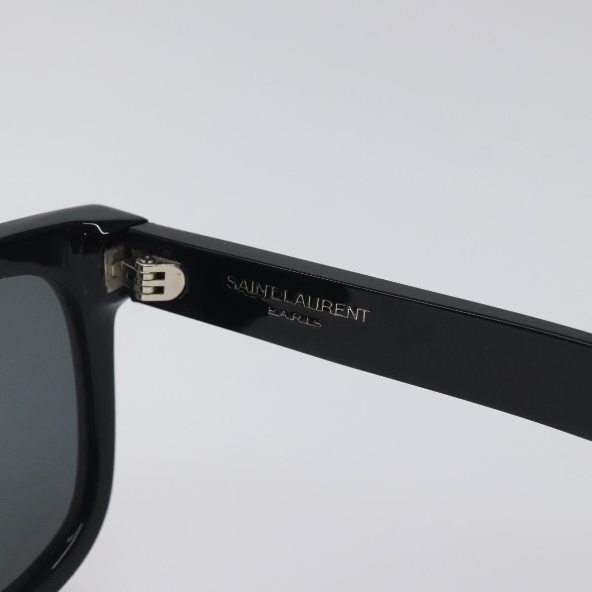 SAINT LAURENT Sunglasses Plastic Black Auth BA3984