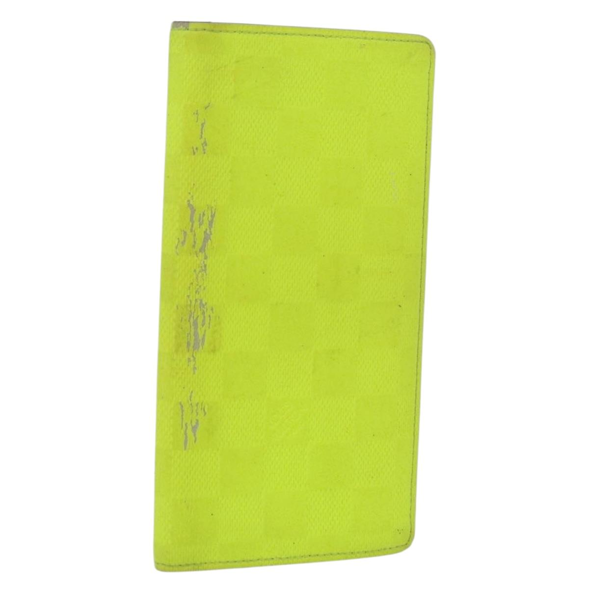 LOUIS VUITTON Damier Infini Brazza Portefeuille Wallet Green N62230 Auth BA4000