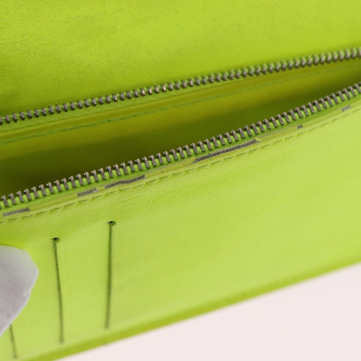 LOUIS VUITTON Damier Infini Brazza Portefeuille Wallet Green N62230 Auth BA4000