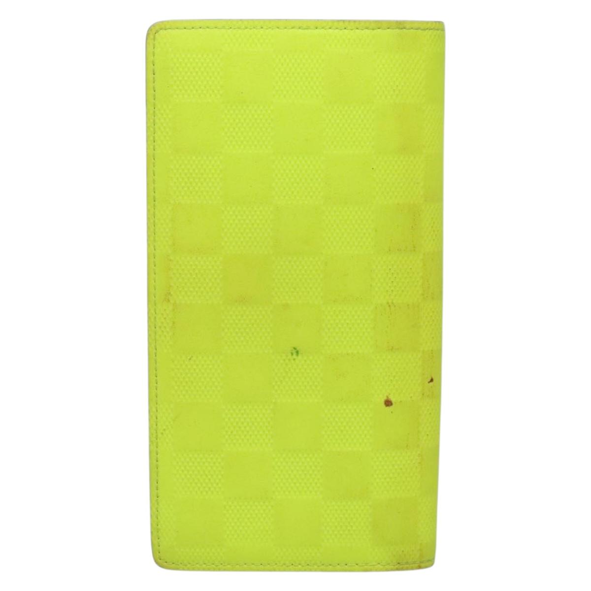 LOUIS VUITTON Damier Infini Brazza Portefeuille Wallet Green N62230 Auth BA4000