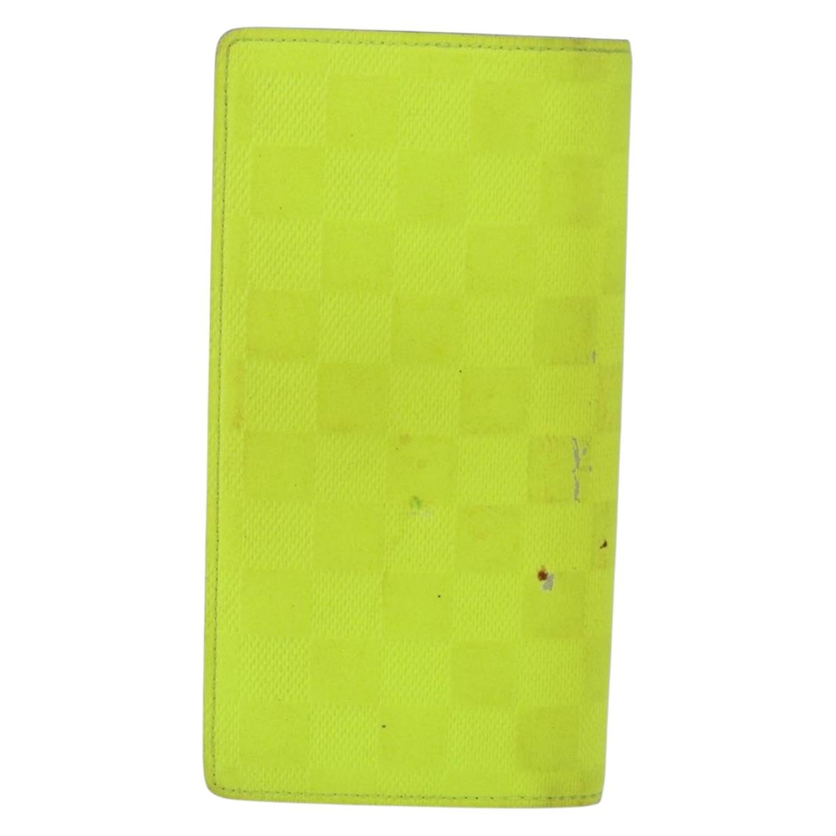 LOUIS VUITTON Damier Infini Brazza Portefeuille Wallet Green N62230 Auth BA4000