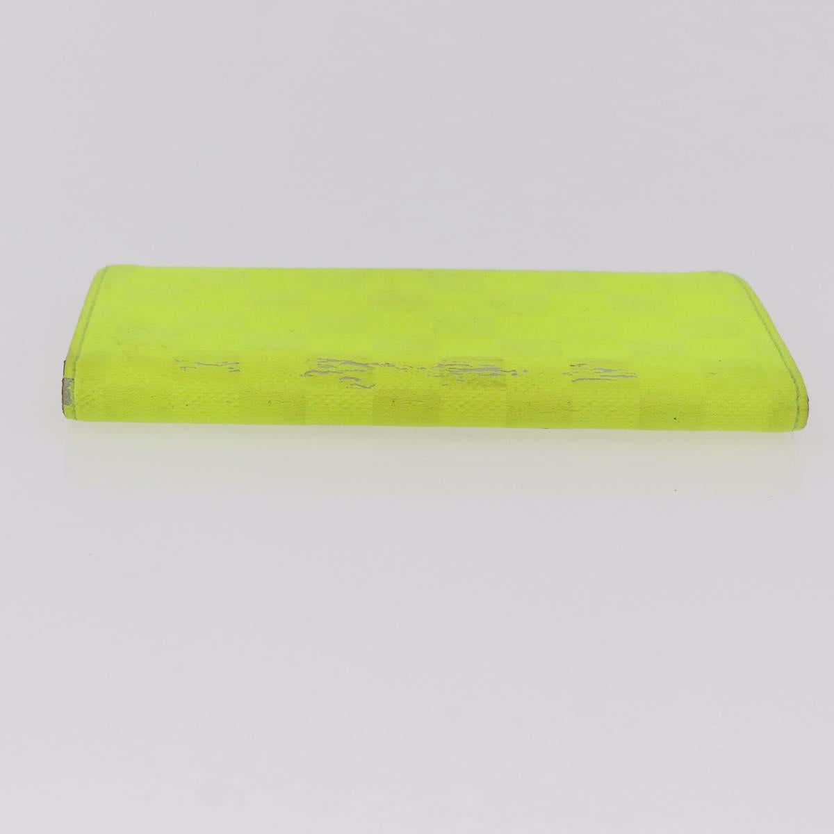 LOUIS VUITTON Damier Infini Brazza Portefeuille Wallet Green N62230 Auth BA4000