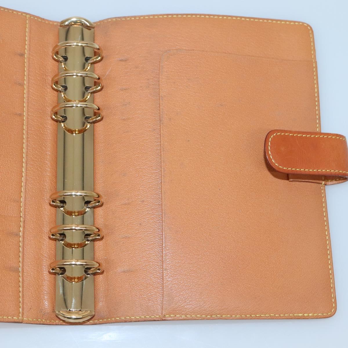 LOUIS VUITTON Nomad Agenda MM Day Planner Cover Brown R20473 LV Auth BA4001