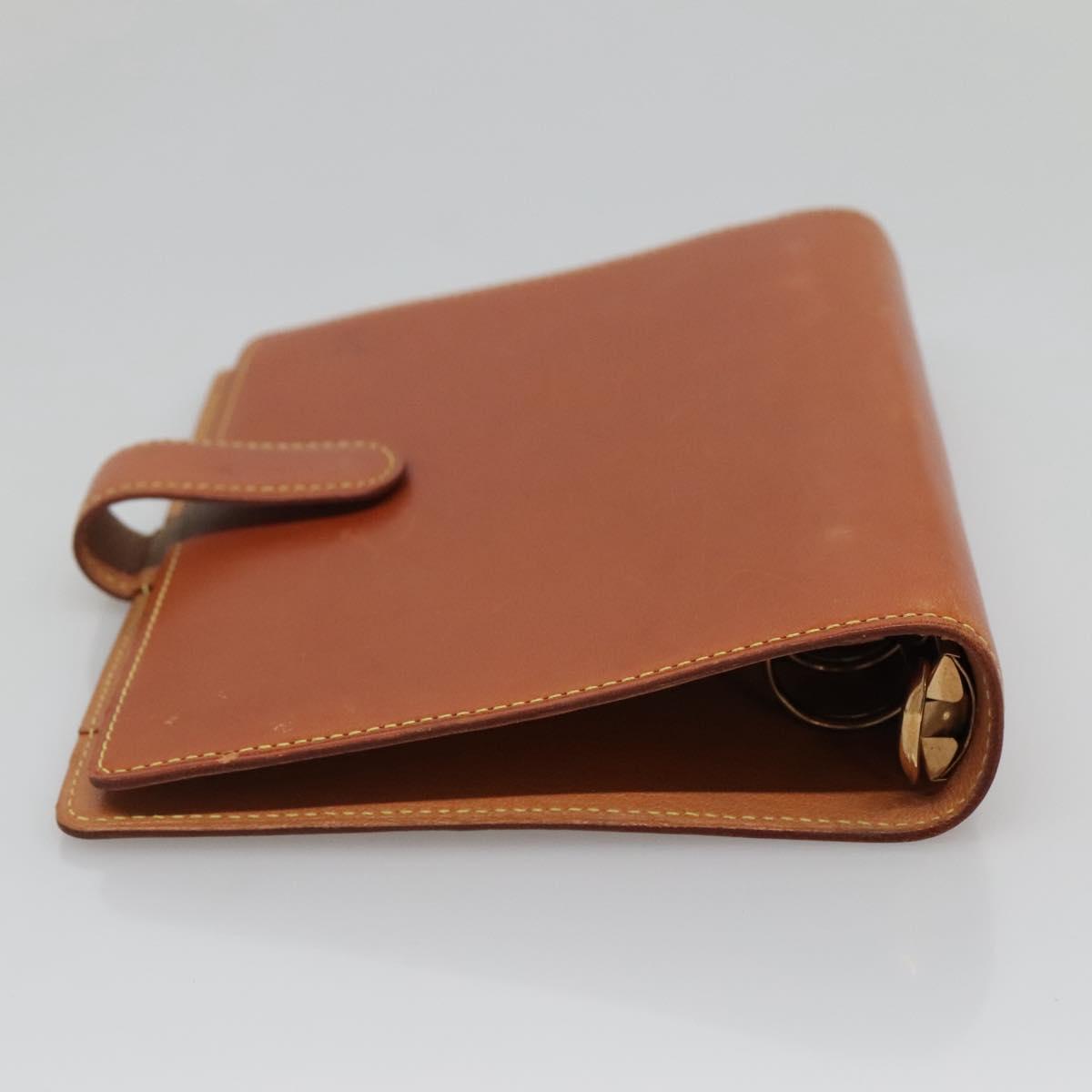 LOUIS VUITTON Nomad Agenda MM Day Planner Cover Brown R20473 LV Auth BA4001