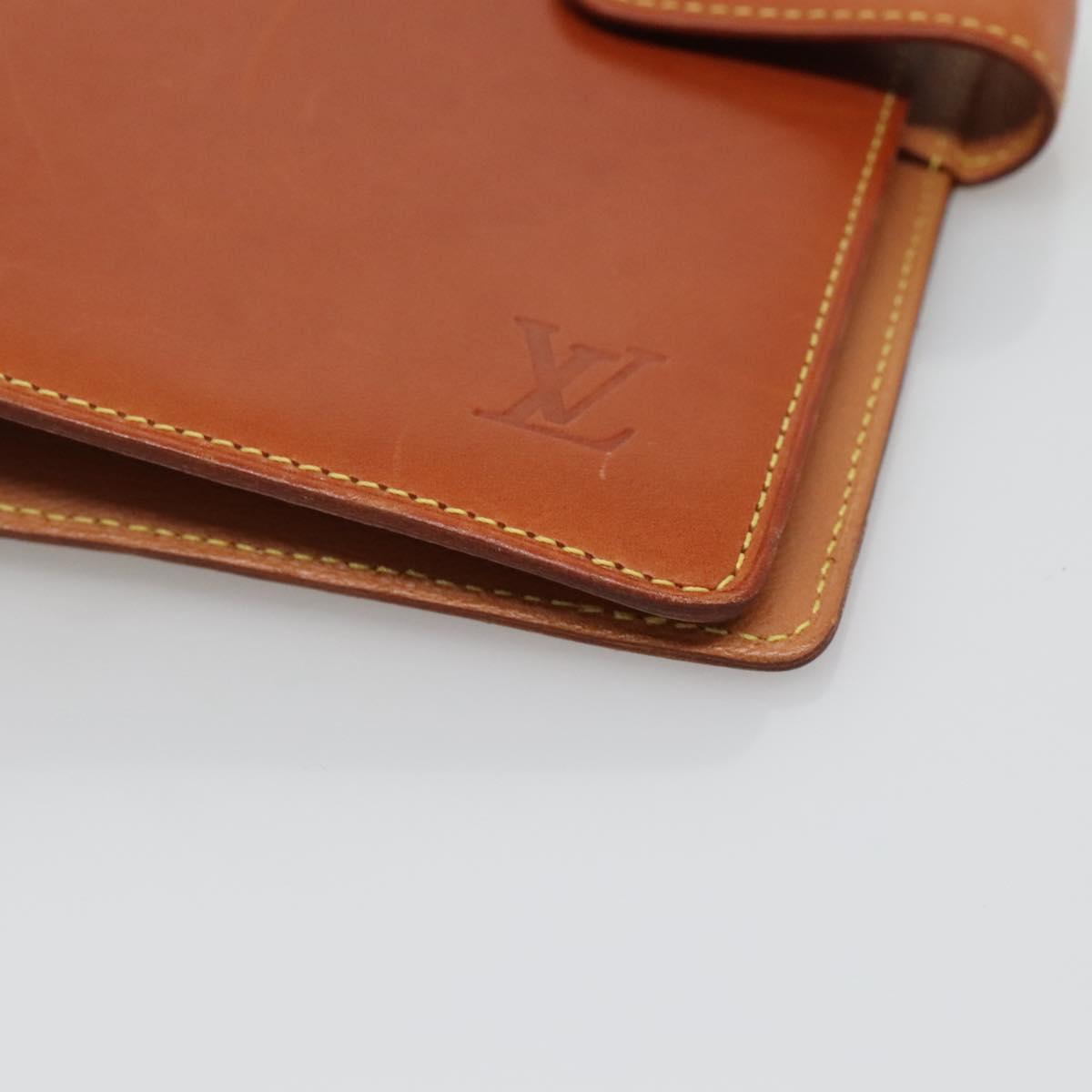 LOUIS VUITTON Nomad Agenda MM Day Planner Cover Brown R20473 LV Auth BA4001