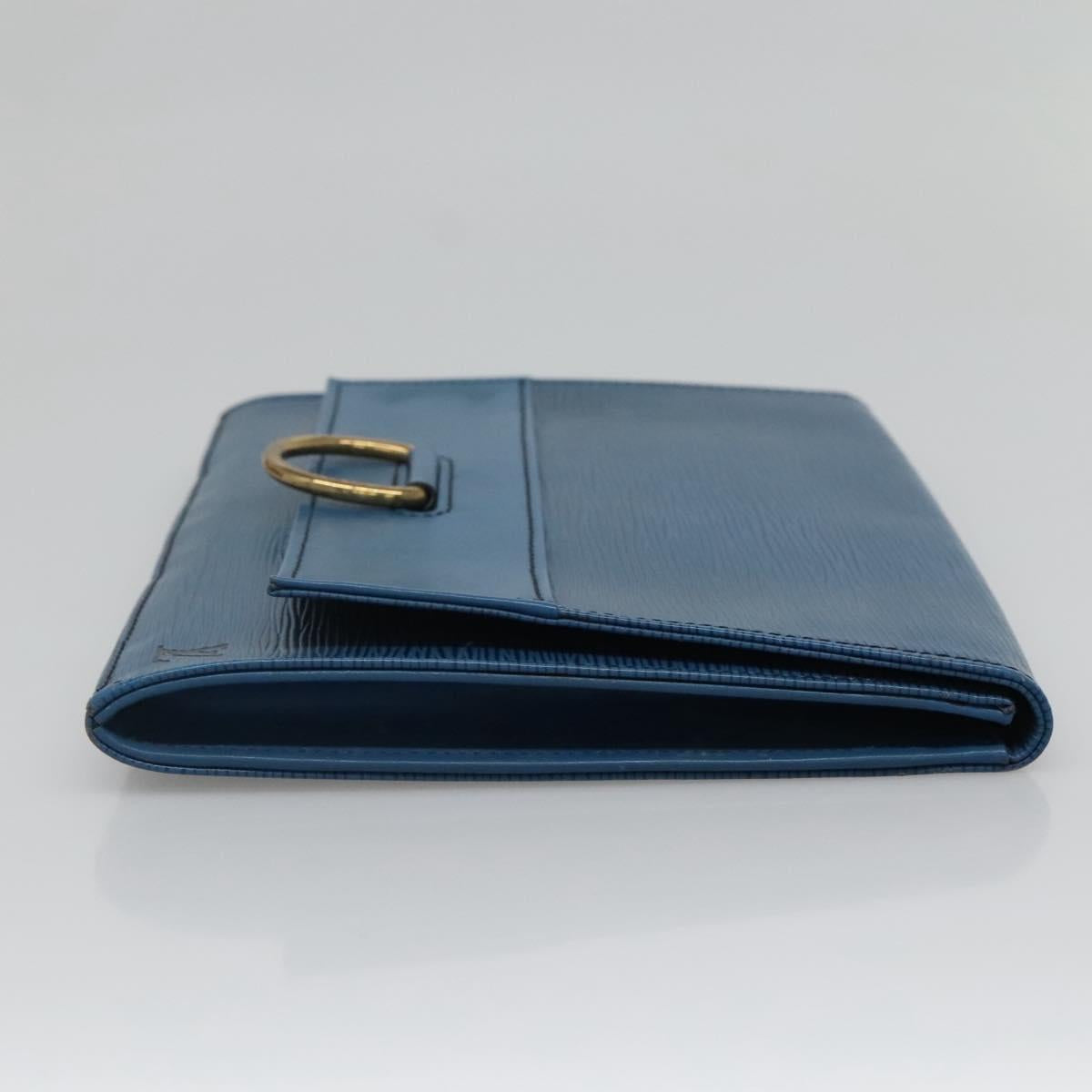 LOUIS VUITTON Epi Jena Clutch Bag Blue M52715 LV Auth BA4006