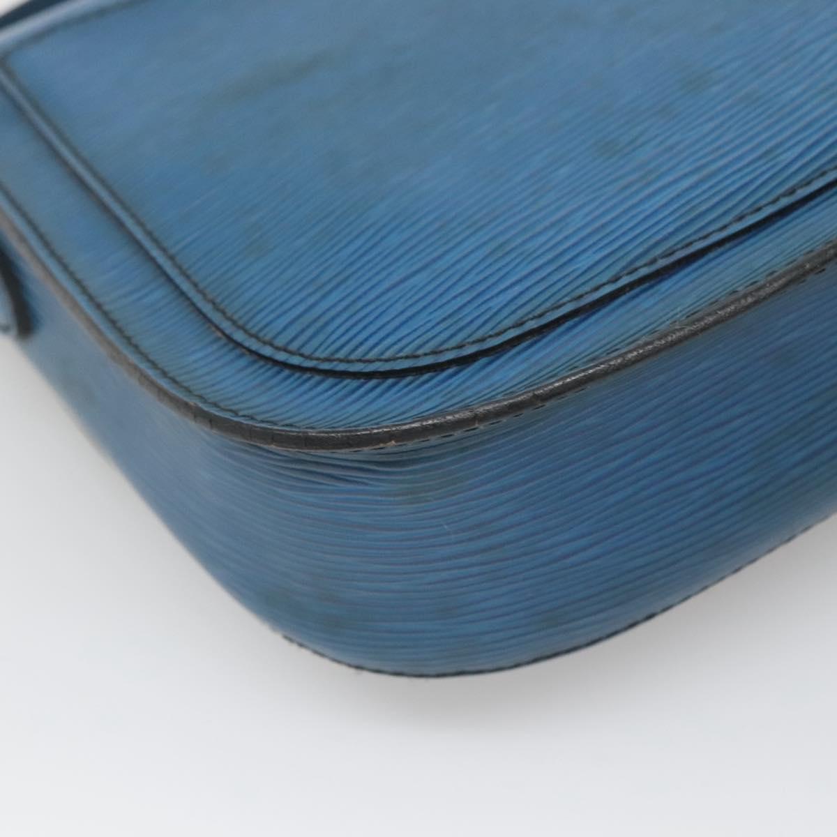 LOUIS VUITTON Epi Saint Cloud GM Shoulder Bag Toledo Blue M52195 LV Auth BA4032