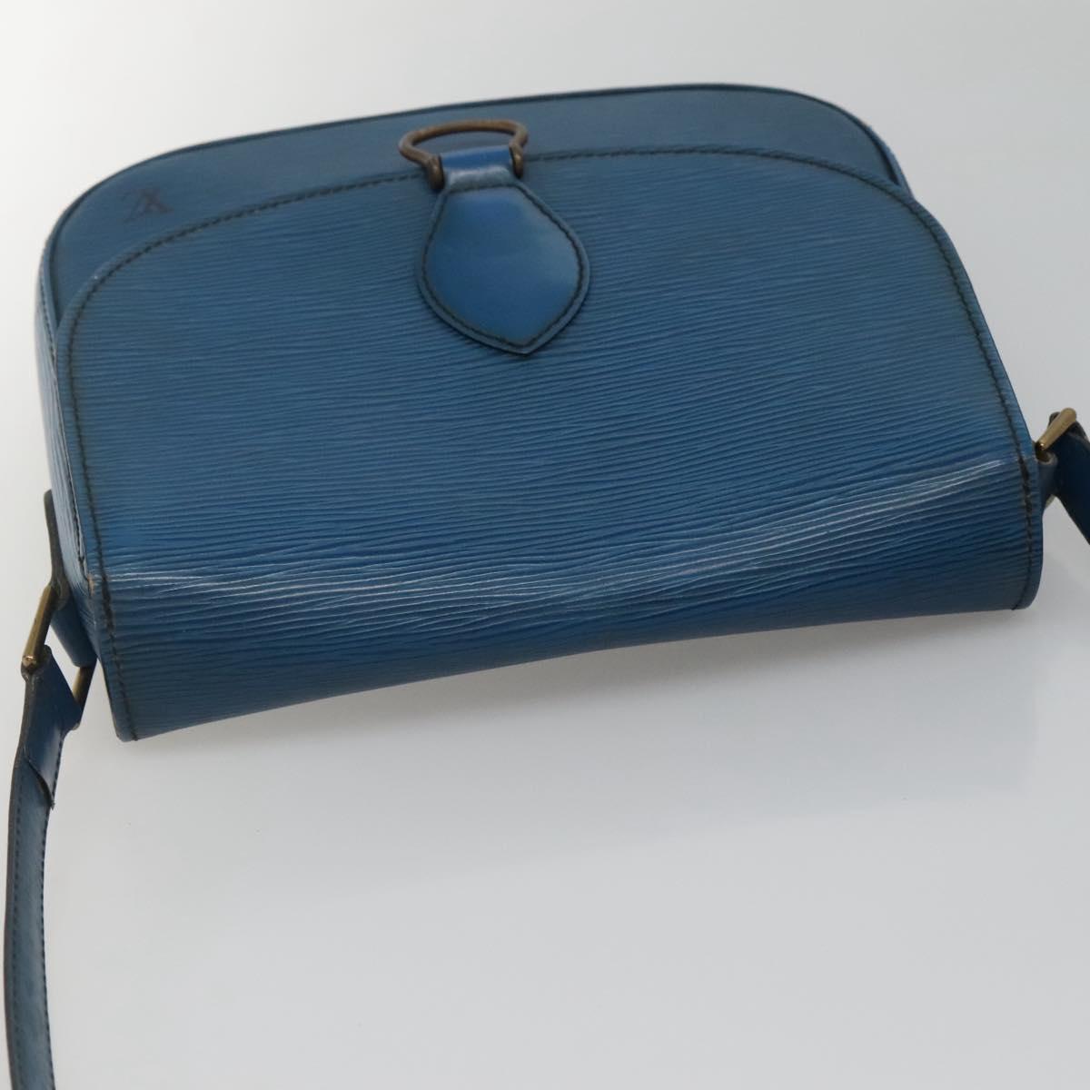 LOUIS VUITTON Epi Saint Cloud GM Shoulder Bag Toledo Blue M52195 LV Auth BA4032