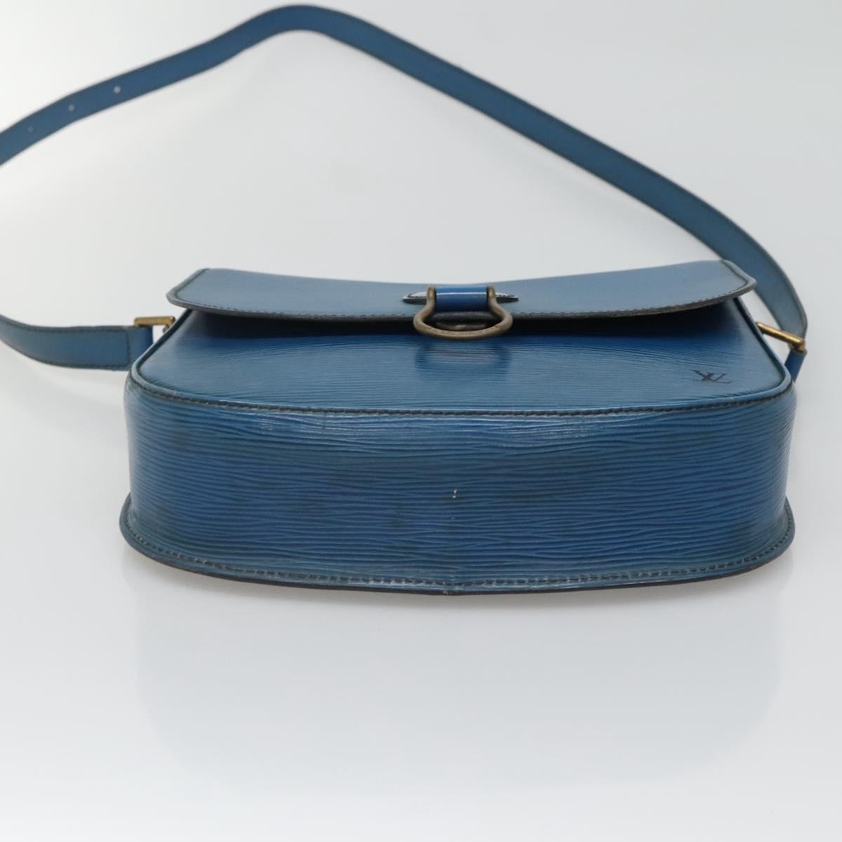 LOUIS VUITTON Epi Saint Cloud GM Shoulder Bag Toledo Blue M52195 LV Auth BA4032