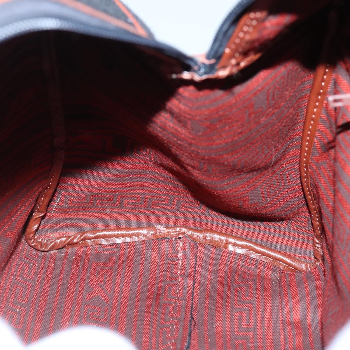 SAINT LAURENT Hand Bag Canvas Brown Auth BA4050