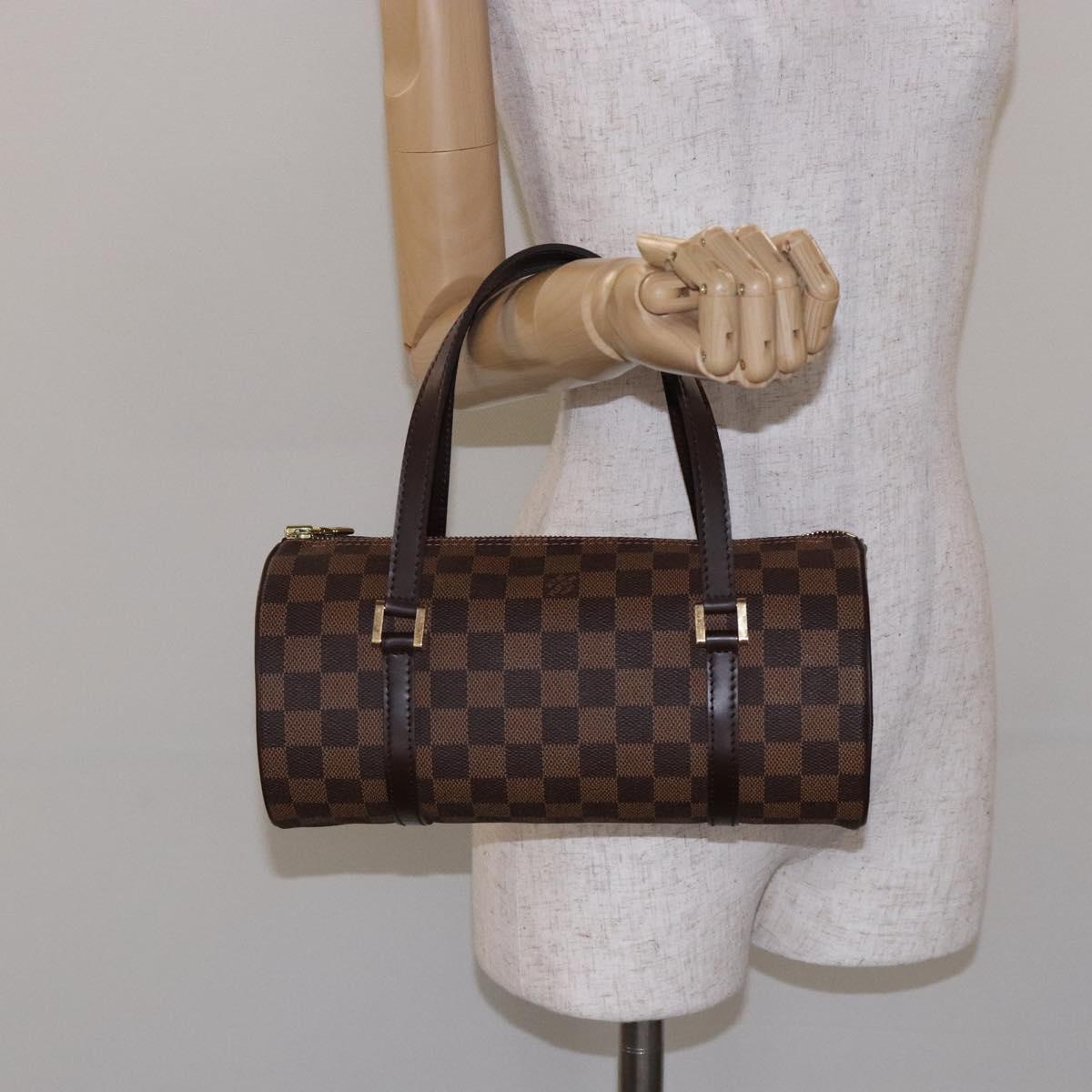 LOUIS VUITTON Damier Ebene Papillon 26 Hand Bag M51304 LV Auth BA4070V