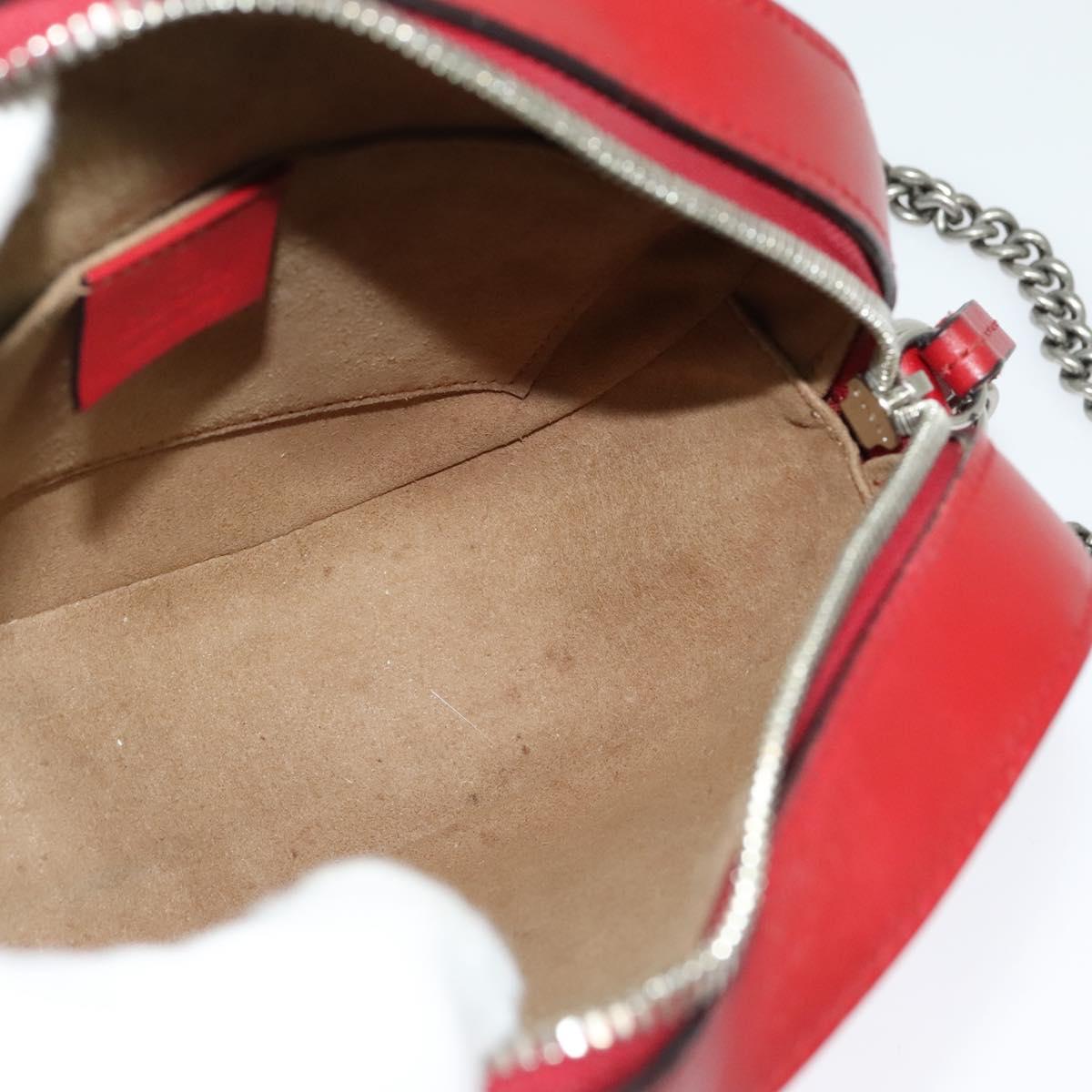 GUCCI GG Supreme Arabesque Chain Shoulder Bag PVC Beige 409535 Auth BA4077