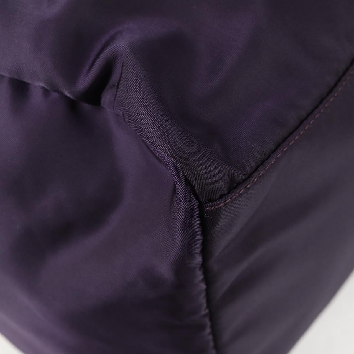 PRADA Shoulder Bag Nylon Purple Gold Auth BA4080V