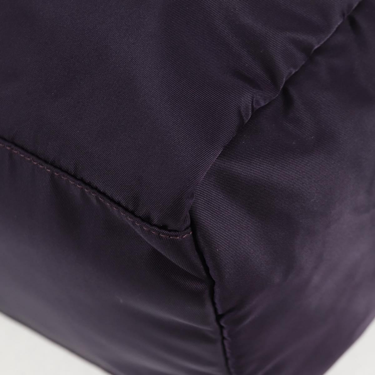 PRADA Shoulder Bag Nylon Purple Gold Auth BA4080V