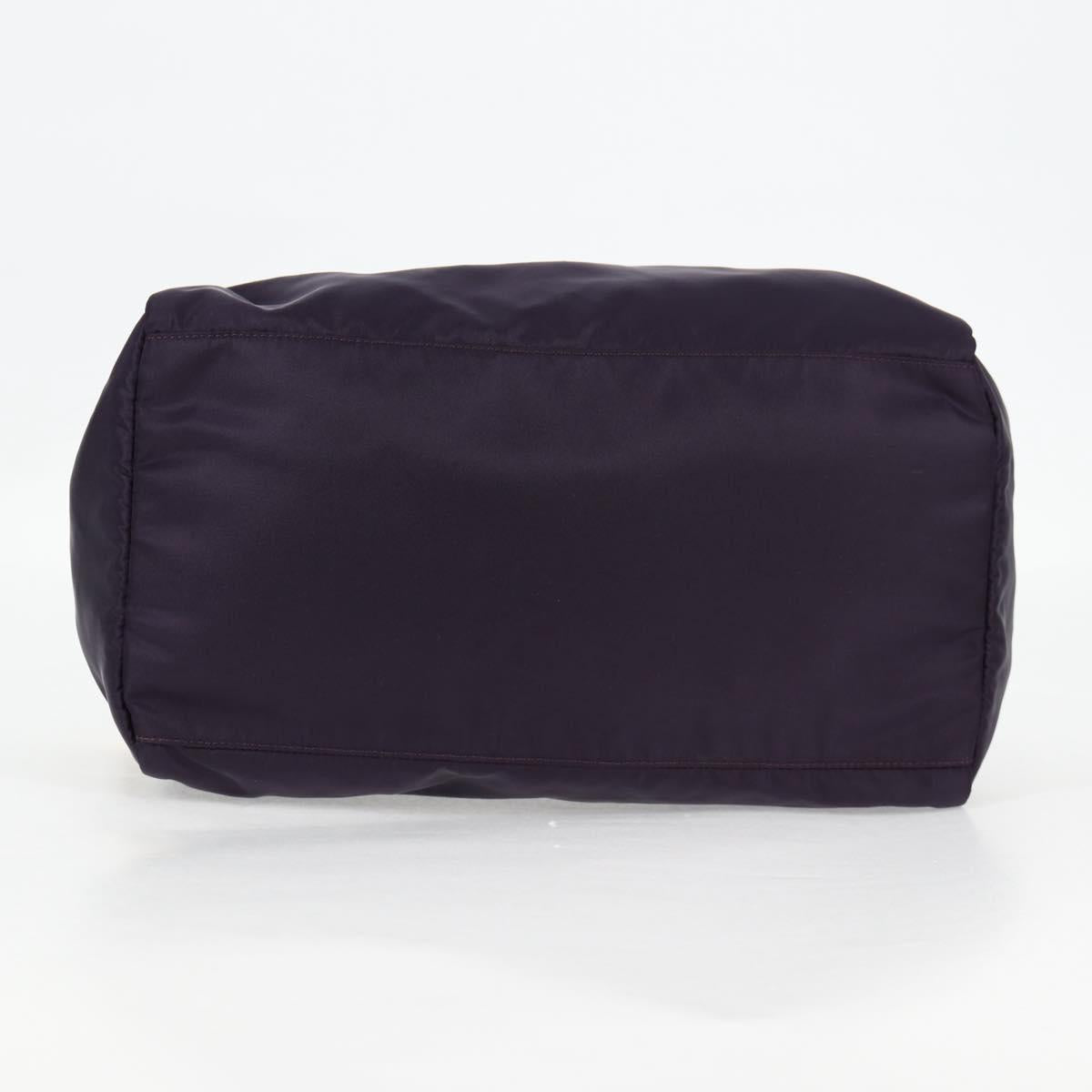 PRADA Shoulder Bag Nylon Purple Gold Auth BA4080V