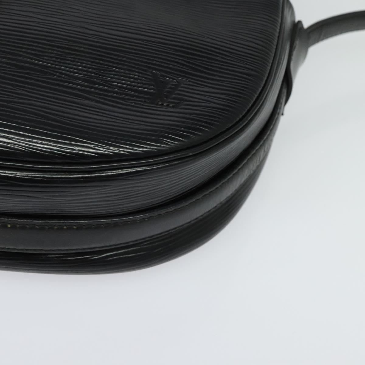 LOUIS VUITTON Epi Jeune Fille MM Shoulder Bag Black M52152 LV Auth BA4090