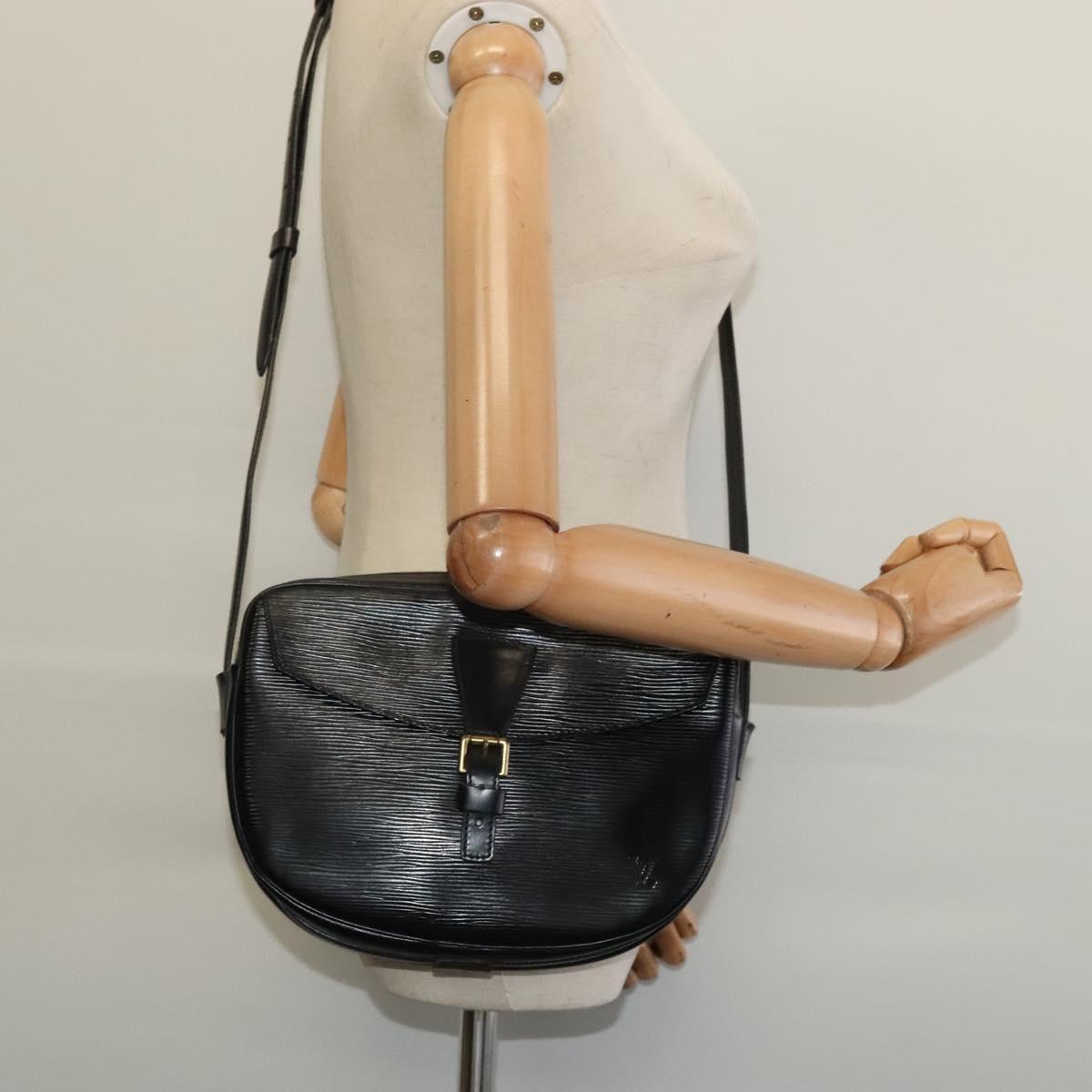 LOUIS VUITTON Epi Jeune Fille MM Shoulder Bag Black M52152 LV Auth BA4090