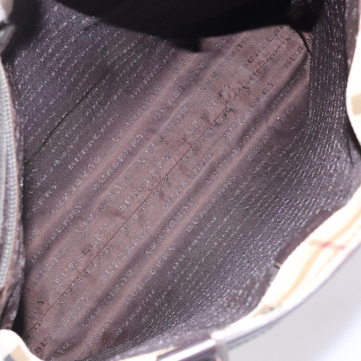 BURBERRY Nova Check Tote Bag PVC Beige Auth BA4094