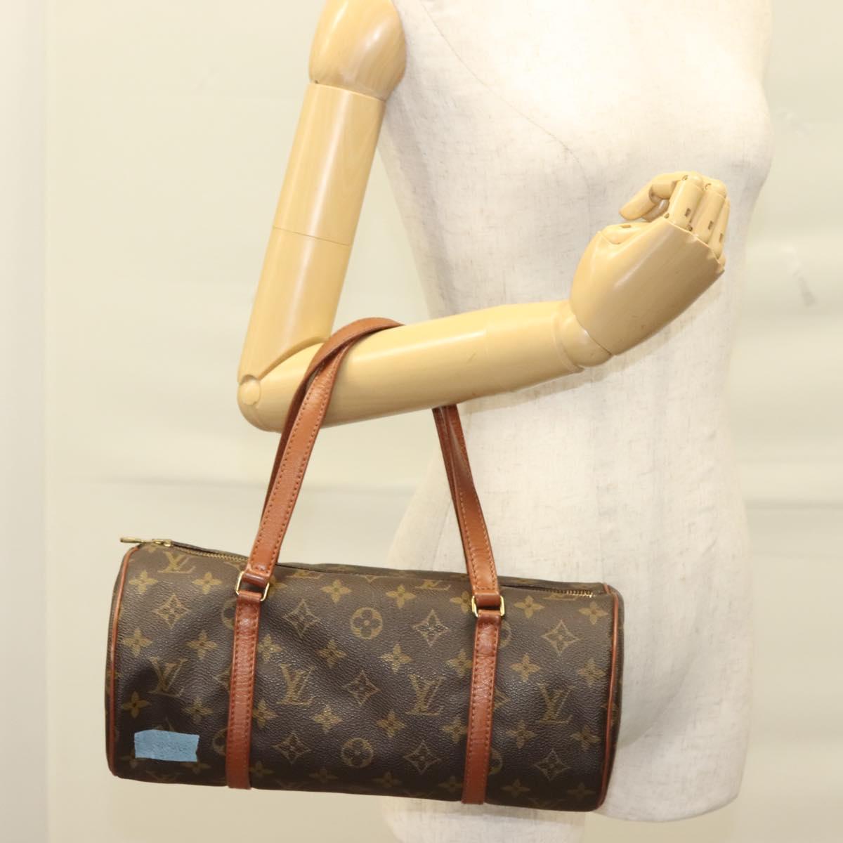 LOUIS VUITTON Monogram Papillon 30 Hand Bag M51385 LV Auth BA4107