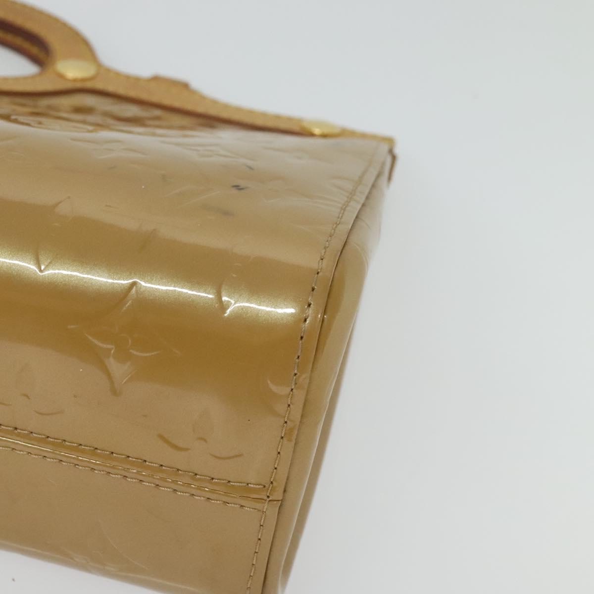 LOUIS VUITTON Monogram Vernis Roxbury Drive Hand Bag Noisette M91372 Auth BA4113