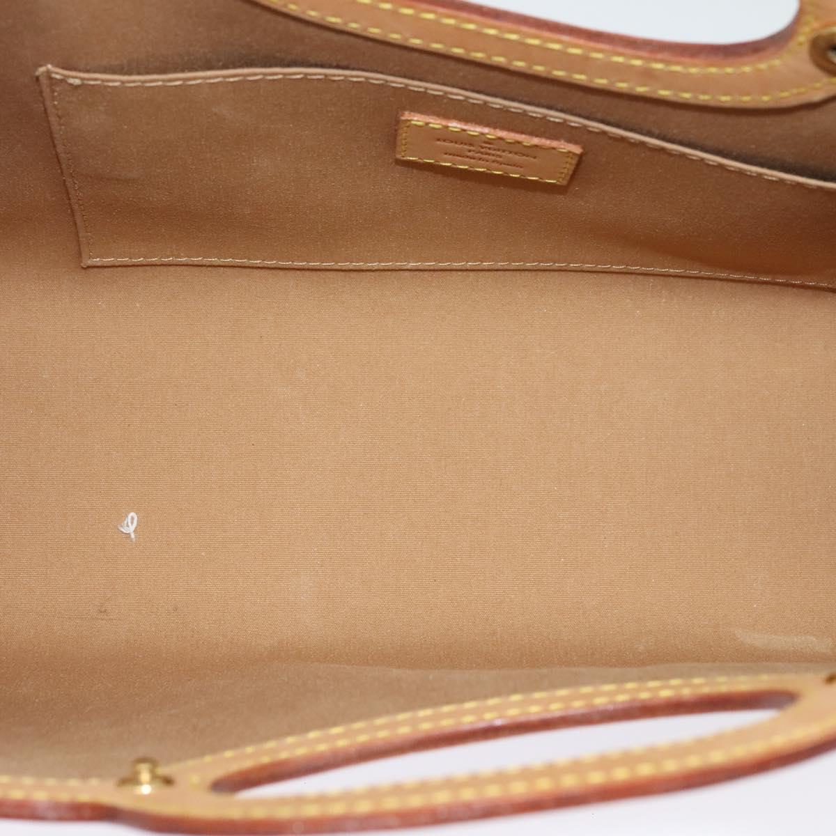 LOUIS VUITTON Monogram Vernis Roxbury Drive Hand Bag Noisette M91372 Auth BA4113