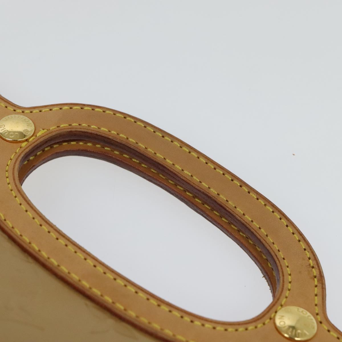 LOUIS VUITTON Monogram Vernis Roxbury Drive Hand Bag Noisette M91372 Auth BA4113