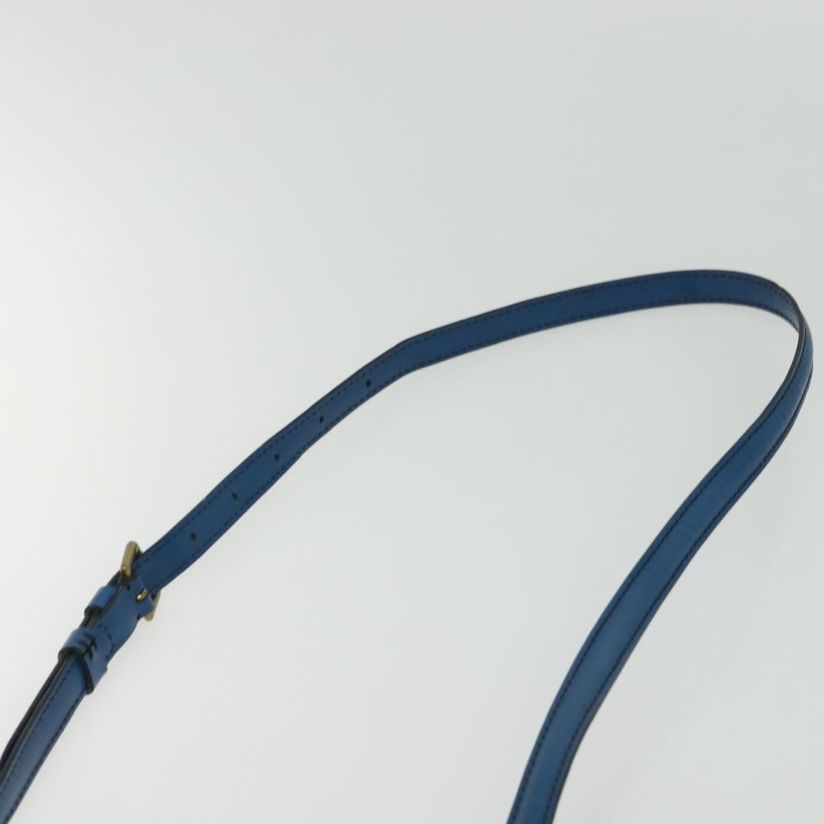 LOUIS VUITTON Epi Porte Documents Bandouliere Bag Toledo Blue LV Auth BA4126