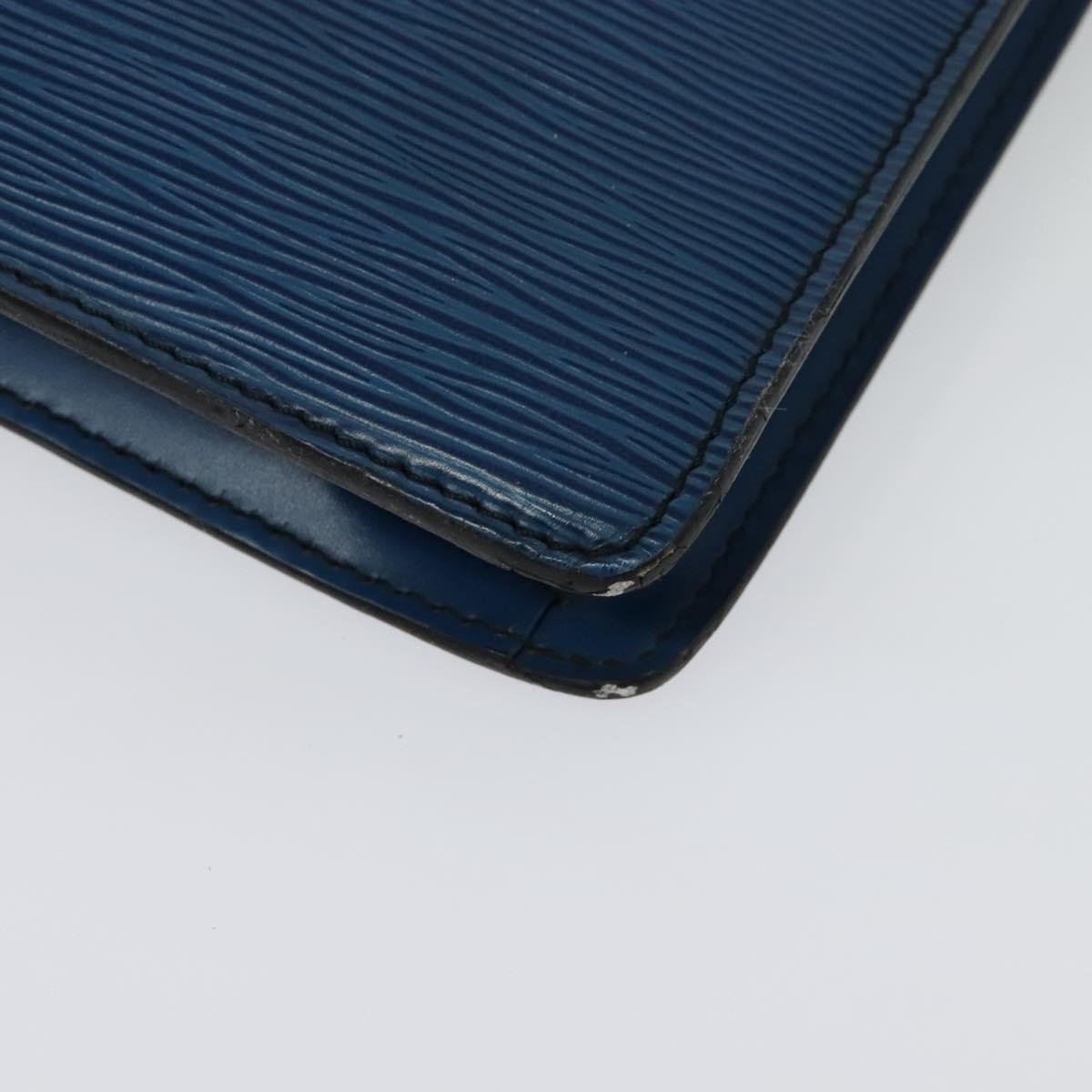 LOUIS VUITTON Epi Porte Documents Bandouliere Bag Toledo Blue LV Auth BA4126