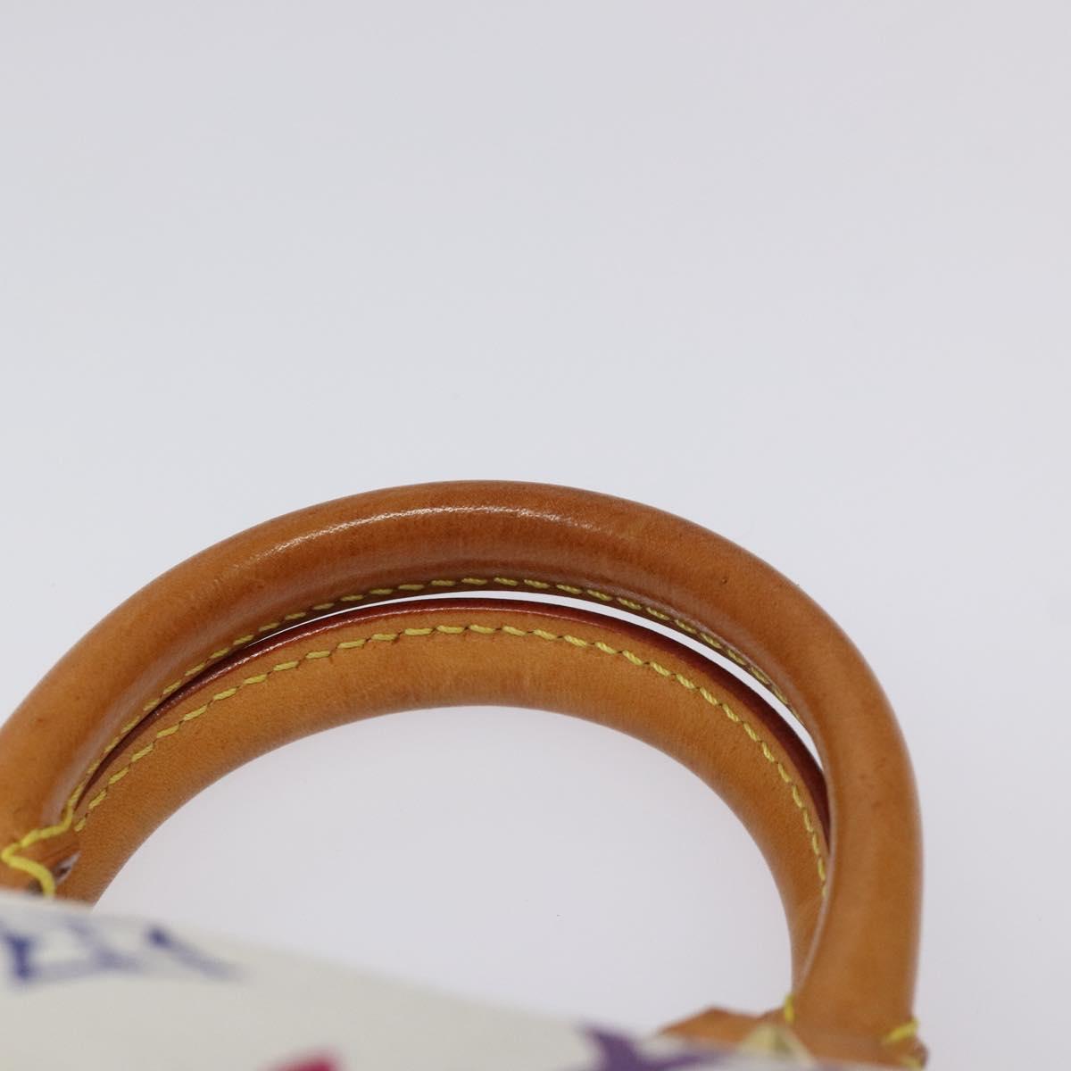 LOUIS VUITTON Monogram Multicolor Mini Speedy Hand Bag White M92645 Auth BA414AV