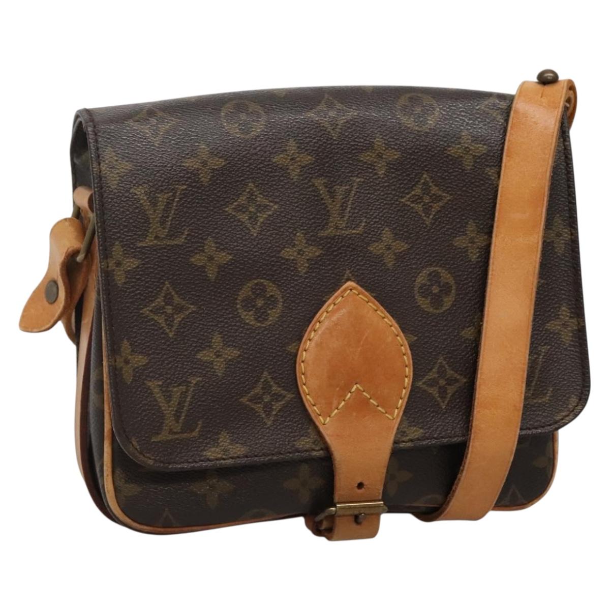 LOUIS VUITTON Monogram Cartouchiere MM Shoulder Bag M51253 LV Auth BA4151