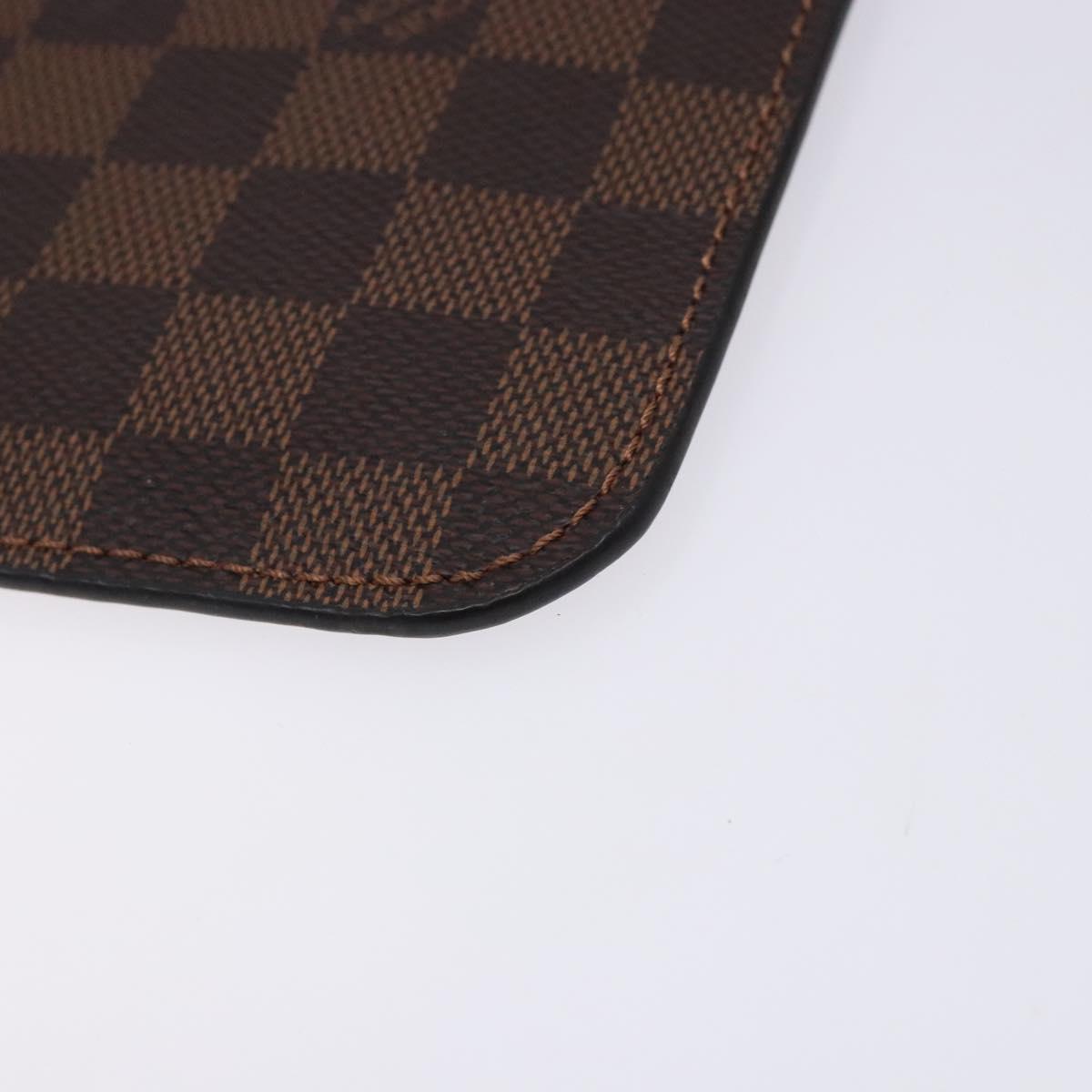 LOUIS VUITTON Damier Ebene Neverfull MM Pouch Accessory Pouch LV Auth BA4153