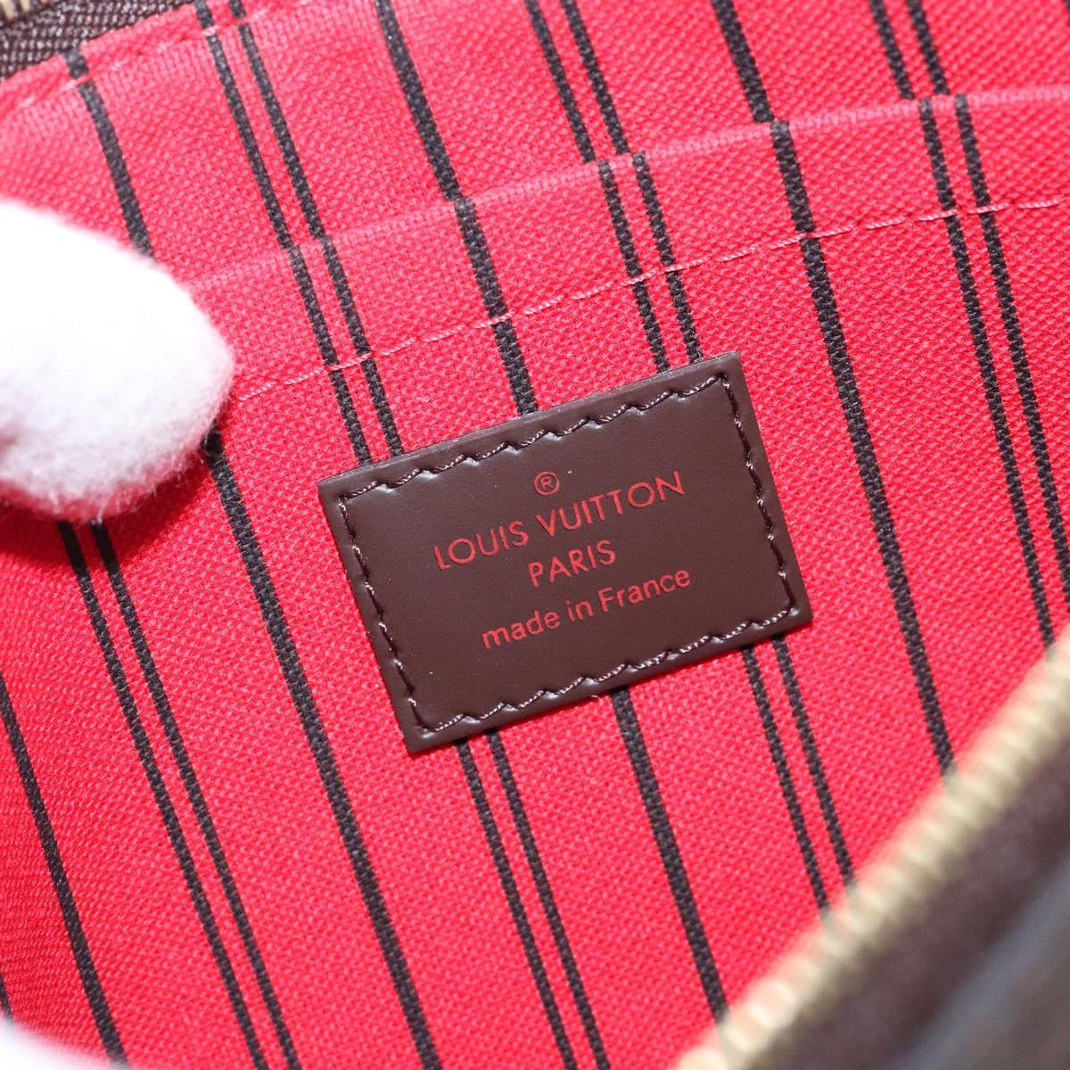 LOUIS VUITTON Damier Ebene Neverfull MM Pouch Accessory Pouch LV Auth BA4153