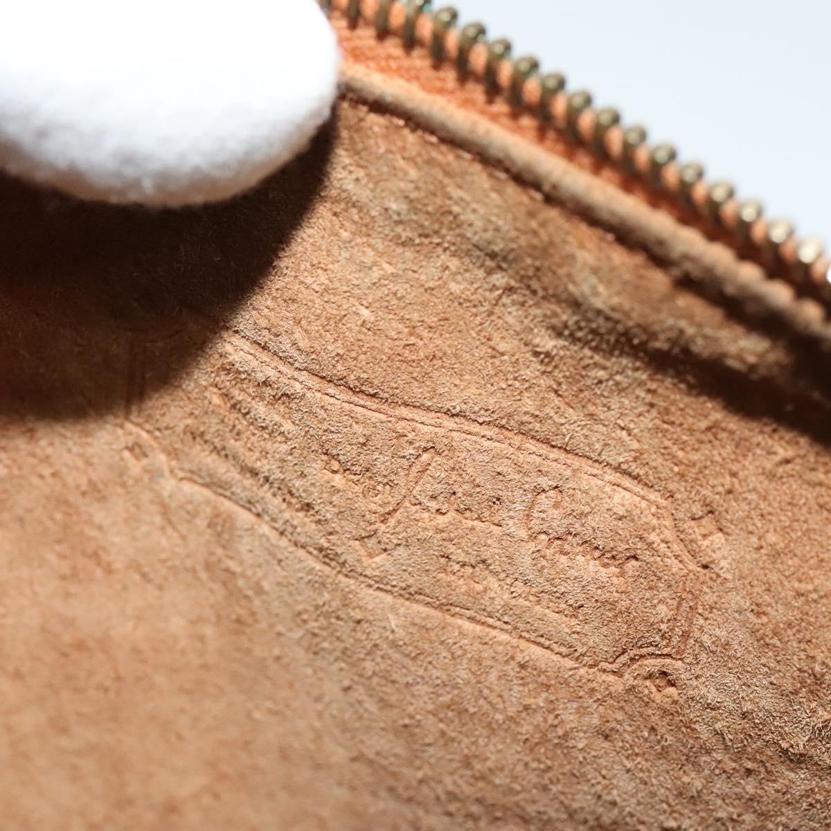 MCM Logogram Vicetos Shoulder Bag PVC Leather Brown Gold Auth BA4155