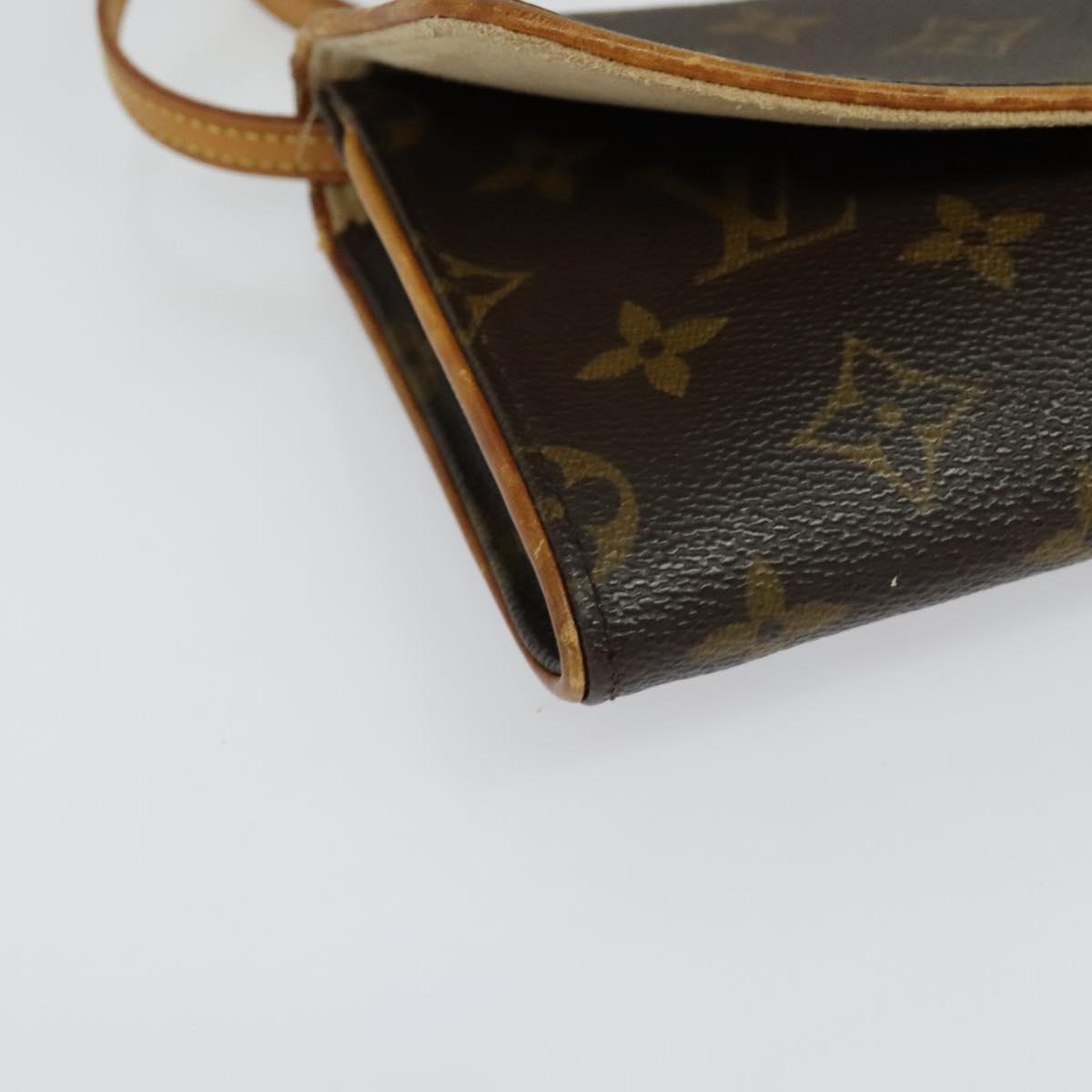 LOUIS VUITTON Monogram Pochette Twin GM Shoulder Bag M51852 LV Auth BA4168