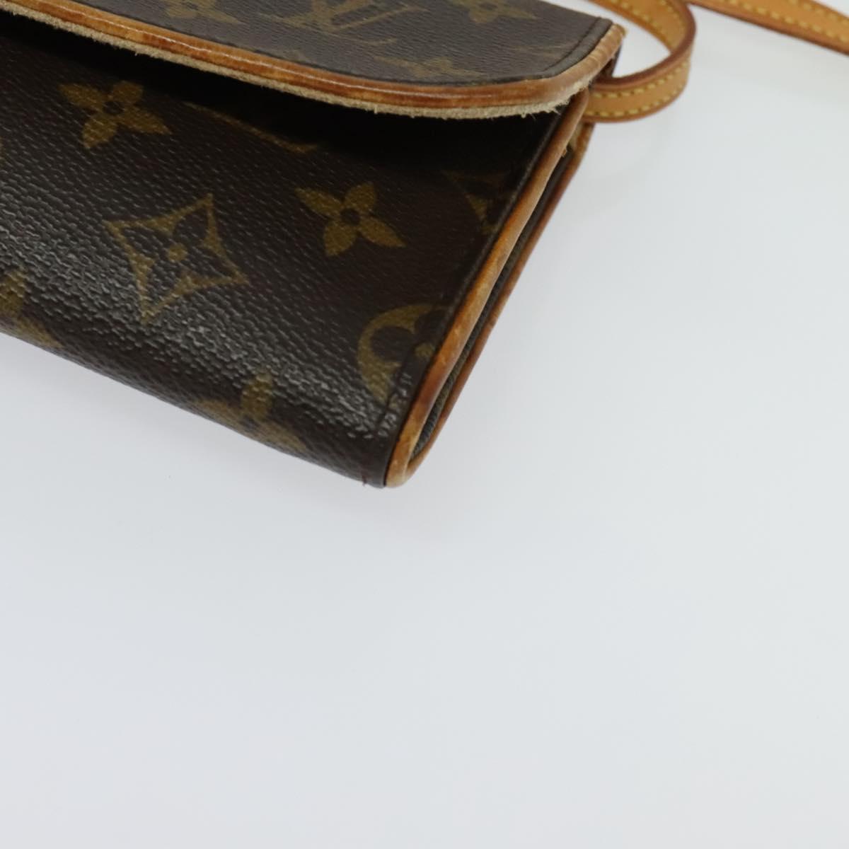 LOUIS VUITTON Monogram Pochette Twin GM Shoulder Bag M51852 LV Auth BA4168