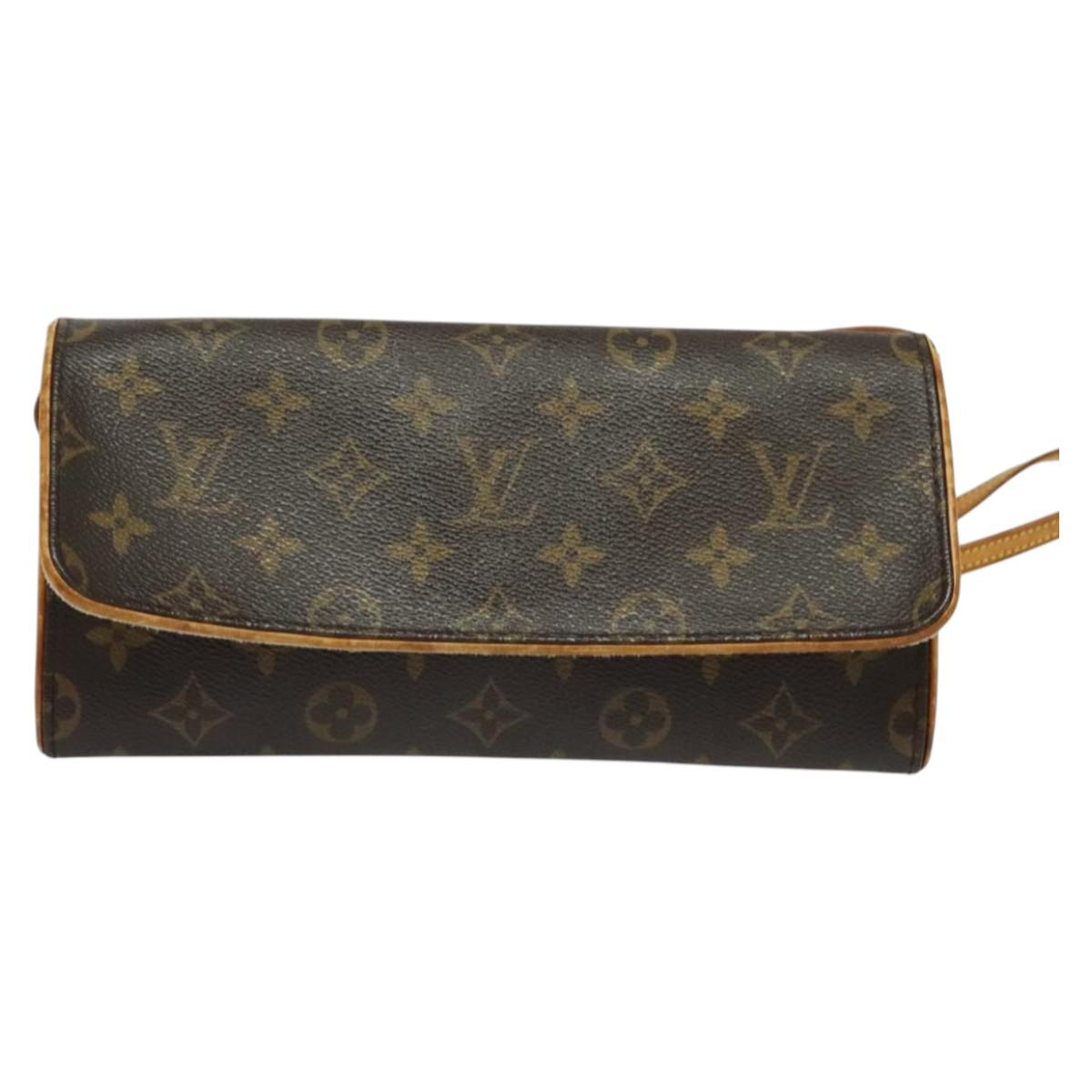 LOUIS VUITTON Monogram Pochette Twin GM Shoulder Bag M51852 LV Auth BA4168