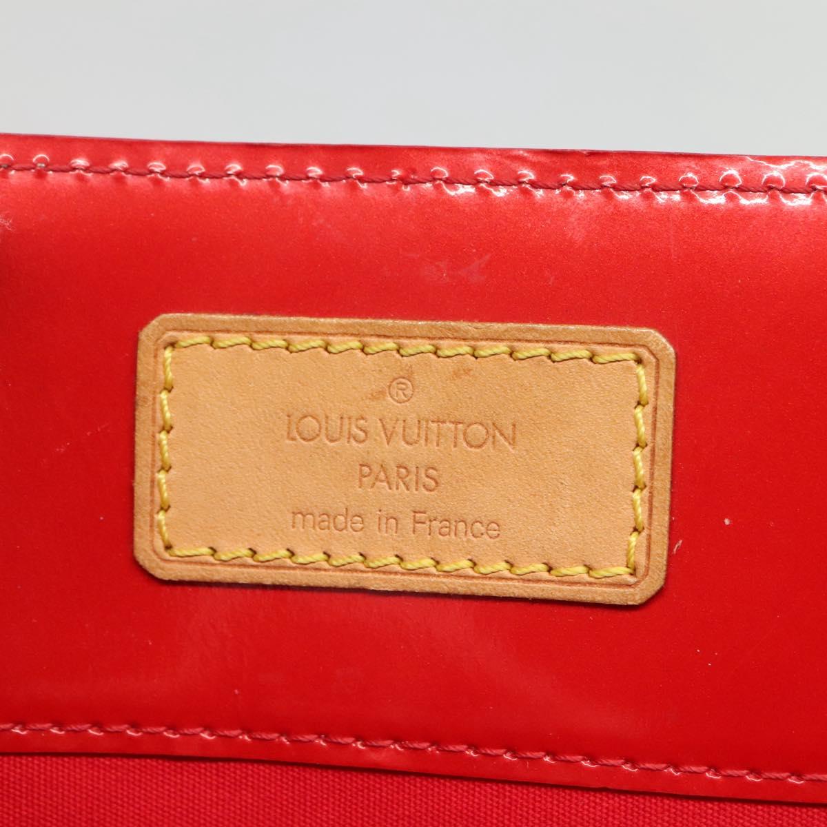 LOUIS VUITTON Monogram Vernis Reade MM Hand Bag Red Rouge M91086 LV Auth BA4169