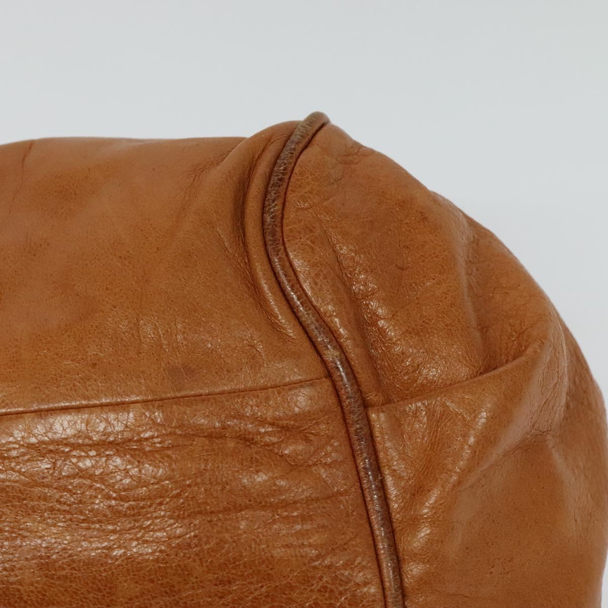 Chloe Etel Hand Bag Leather 2way Brown Gold Auth BA4185