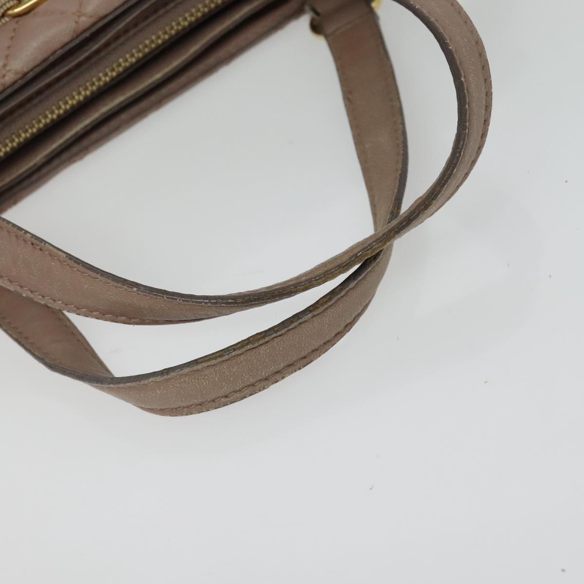 Salvatore Ferragamo Vala Shoulder Bag Leather Pink Gold Auth BA4203