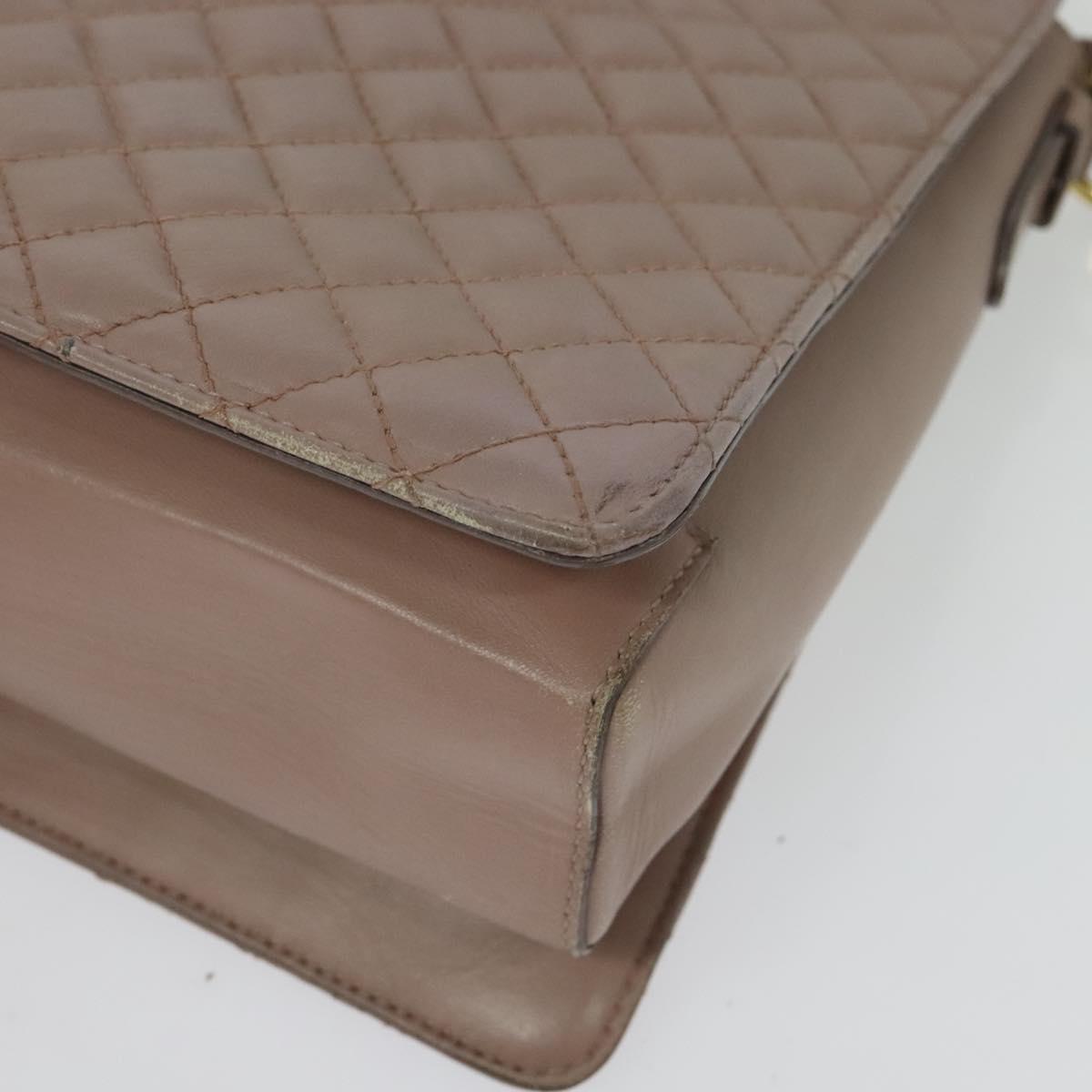Salvatore Ferragamo Vala Shoulder Bag Leather Pink Gold Auth BA4203