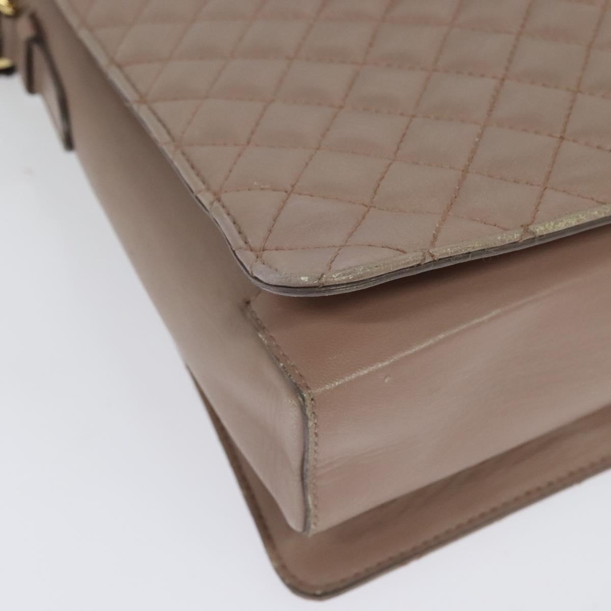 Salvatore Ferragamo Vala Shoulder Bag Leather Pink Gold Auth BA4203