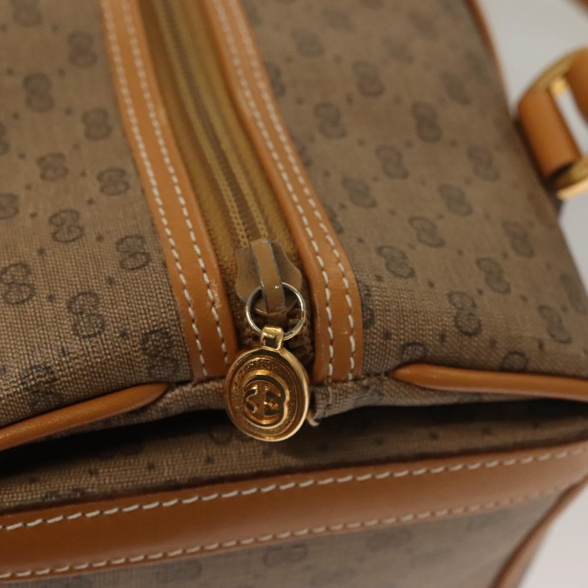 GUCCI Micro GG Supreme Hand Bag PVC Beige Gold 000 58 0093 Auth BA4209