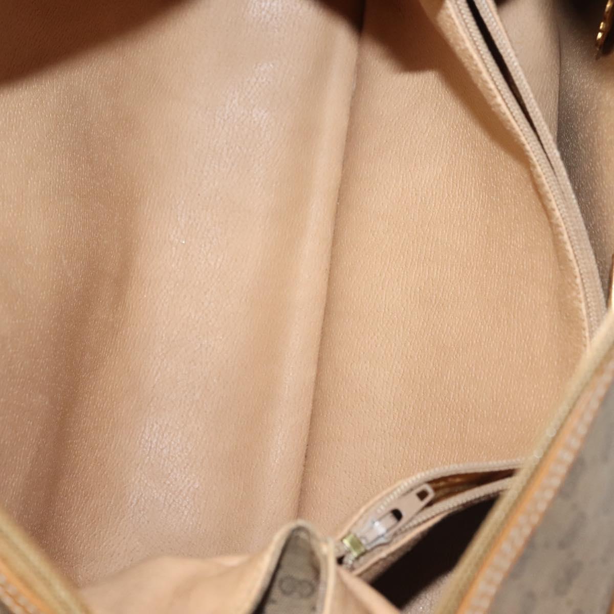 GUCCI Micro GG Supreme Hand Bag PVC Beige Gold 000 58 0093 Auth BA4209