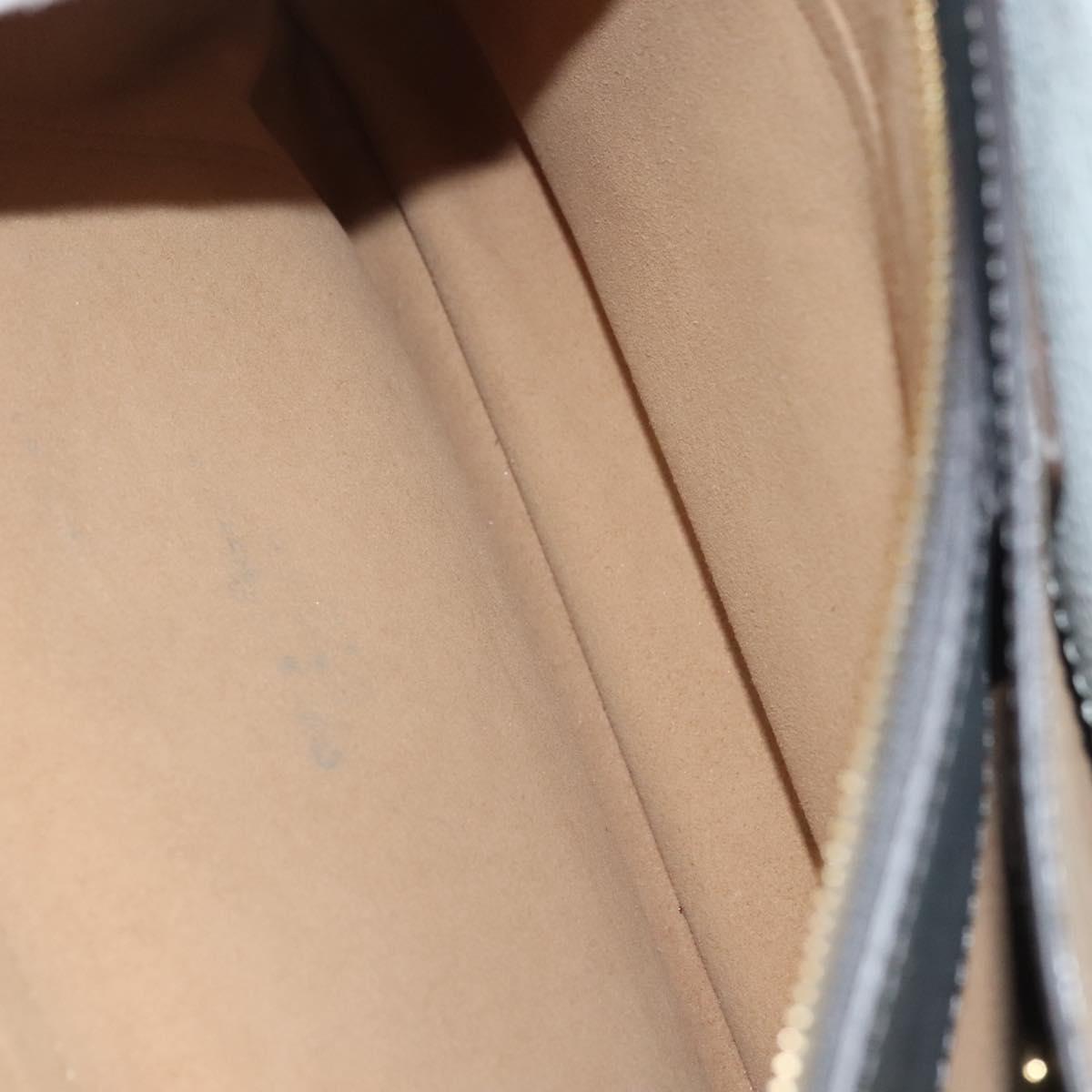 MCM Hand Bag Leather 2way Light Blue Gold Auth BA4220