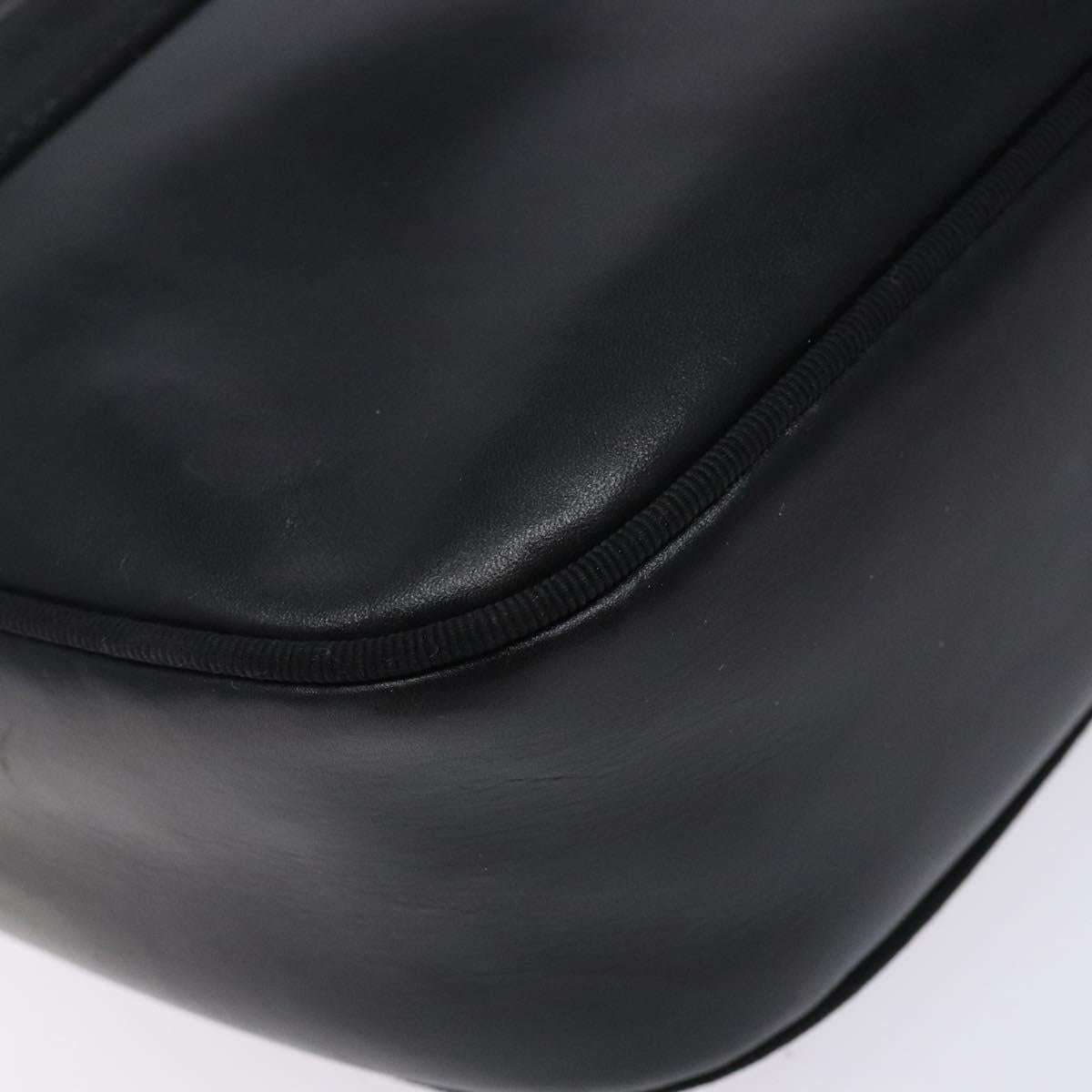 Salvatore Ferragamo Vala Shoulder Bag Leather Black Gold Auth BA4221